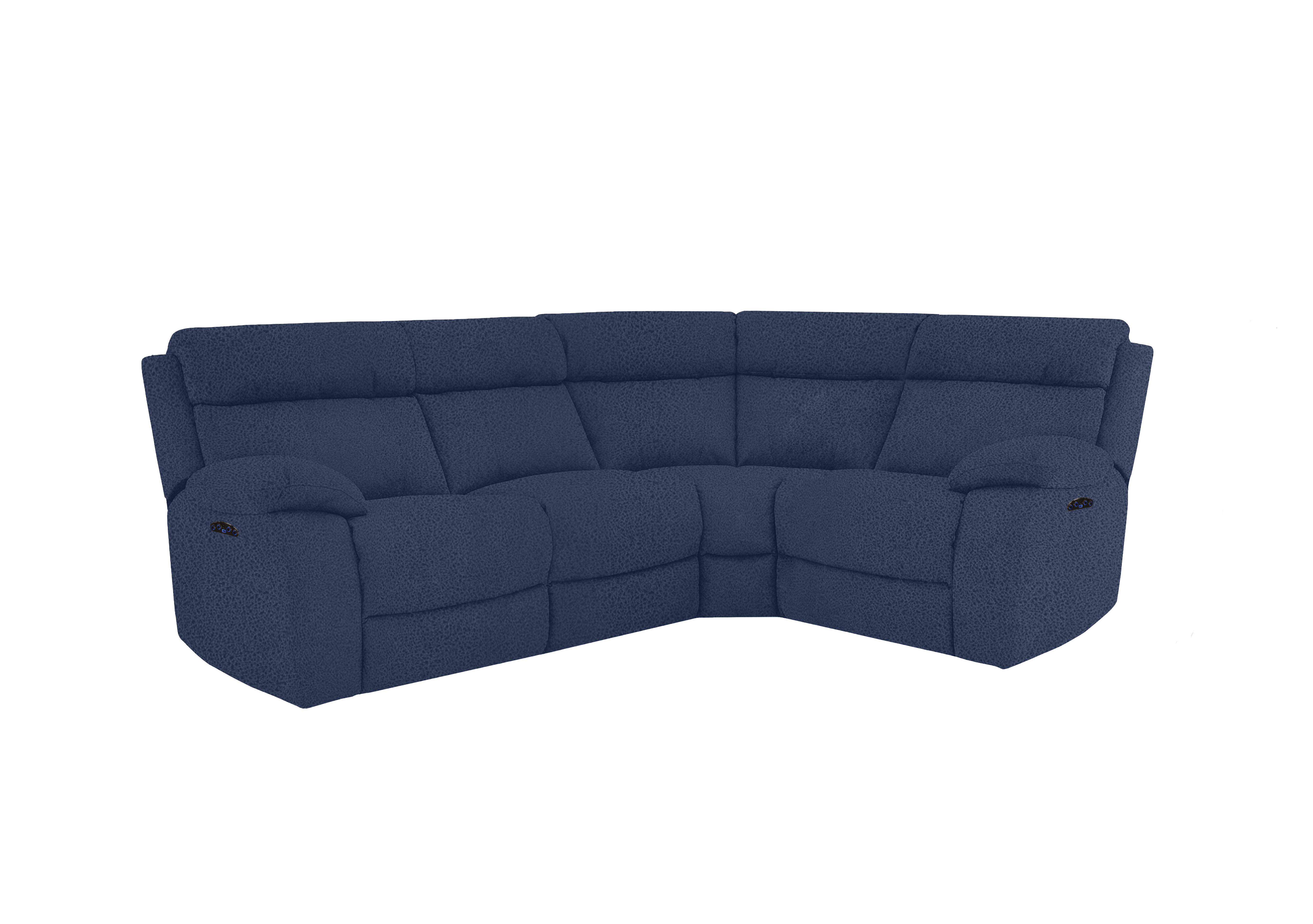 Moreno Small Fabric Corner Sofa in Bfa-Blj-R10 Blue on Furniture Village