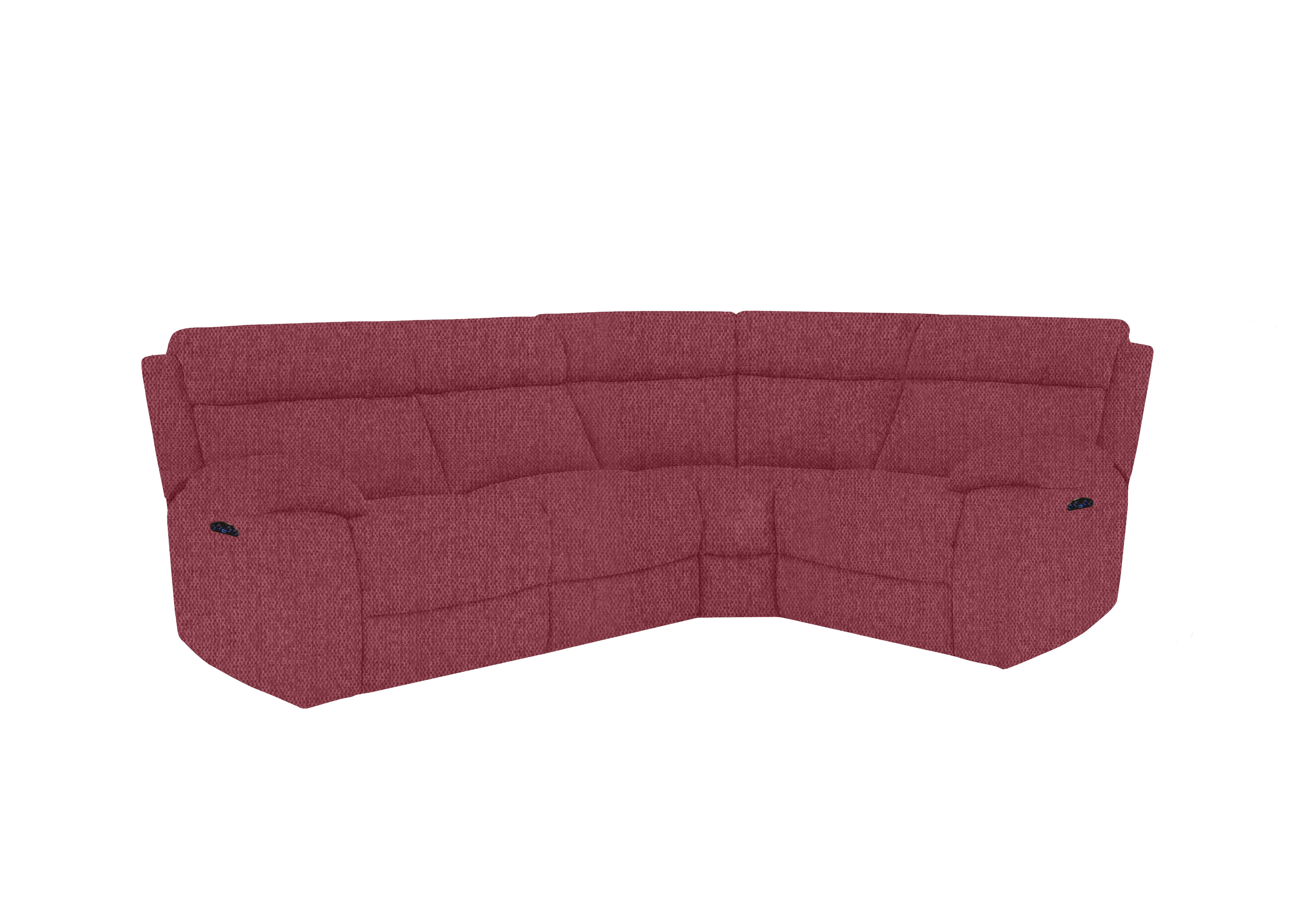 Moreno Small Fabric Corner Sofa in Fab-Blt-R29 Red on Furniture Village
