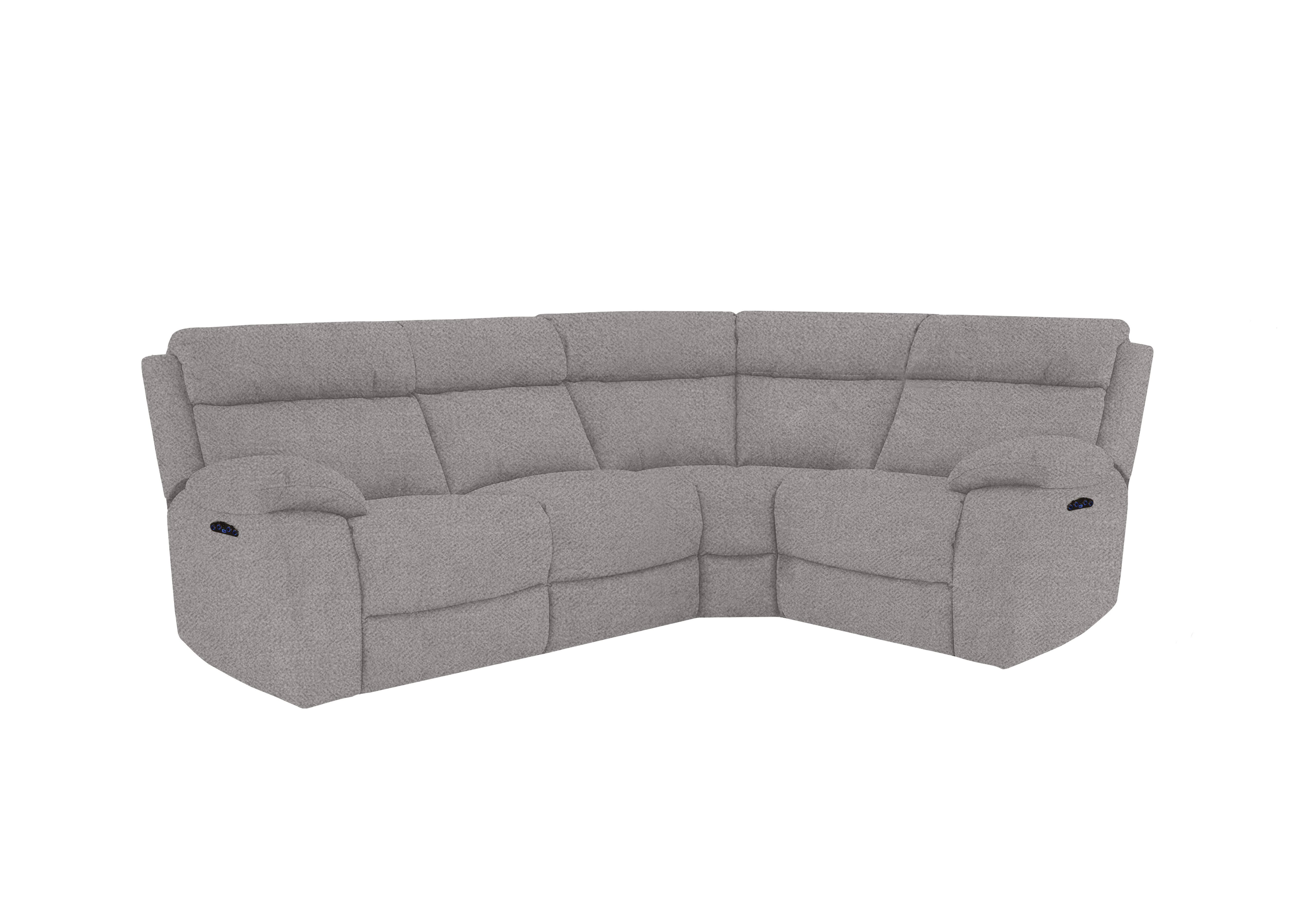 Moreno Small Fabric Corner Sofa in Fab-Meo-R27 Pewter on Furniture Village