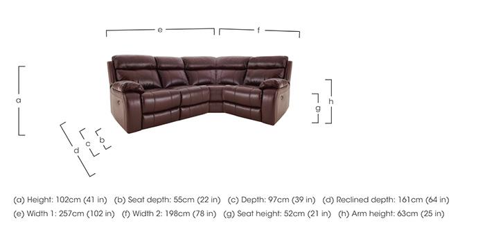 Moreno Small Leather Power Recliner Corner Sofa in  on Furniture Village