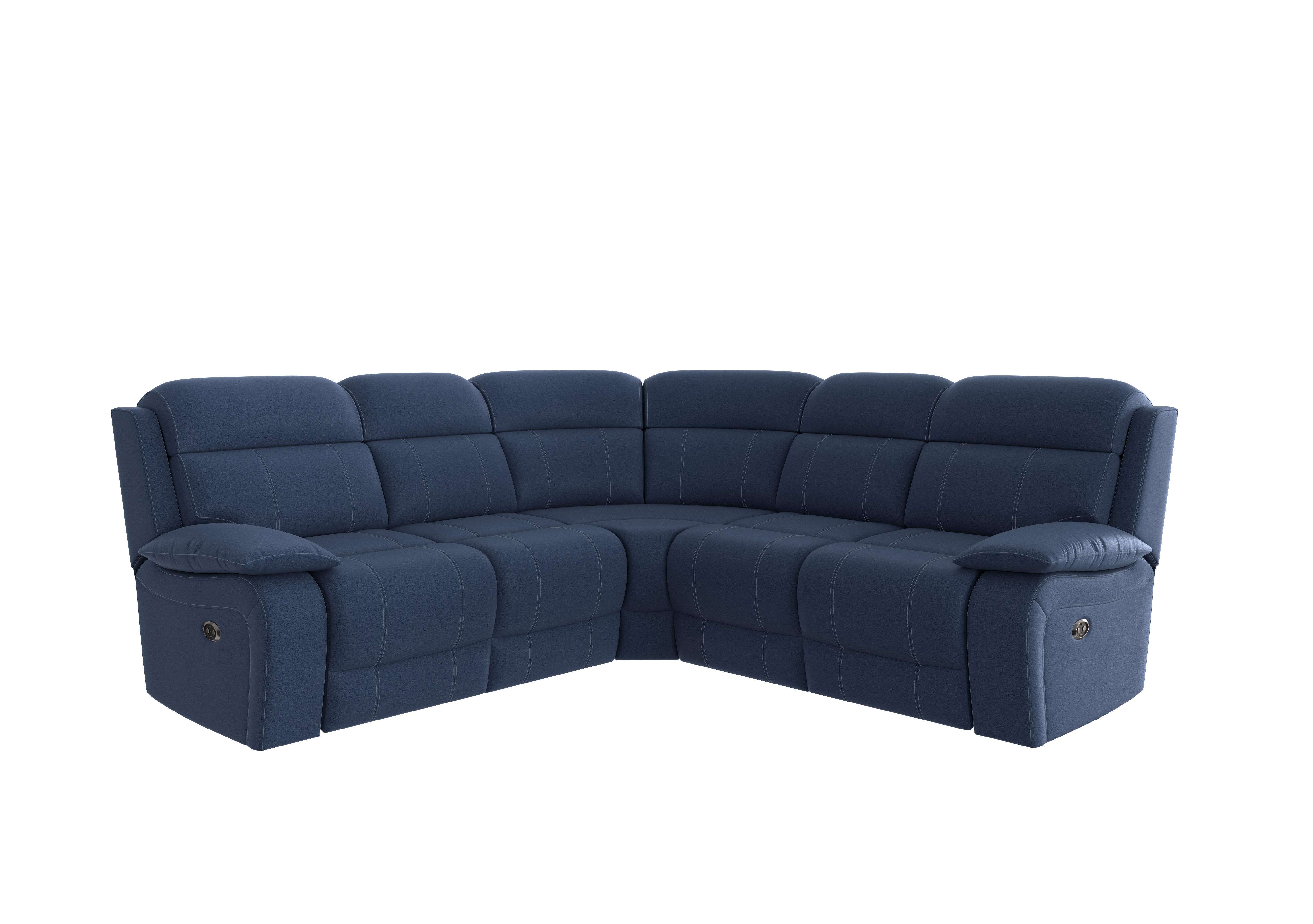 Moreno Fabric Corner Sofa in Bfa-Blj-R10 Blue on Furniture Village