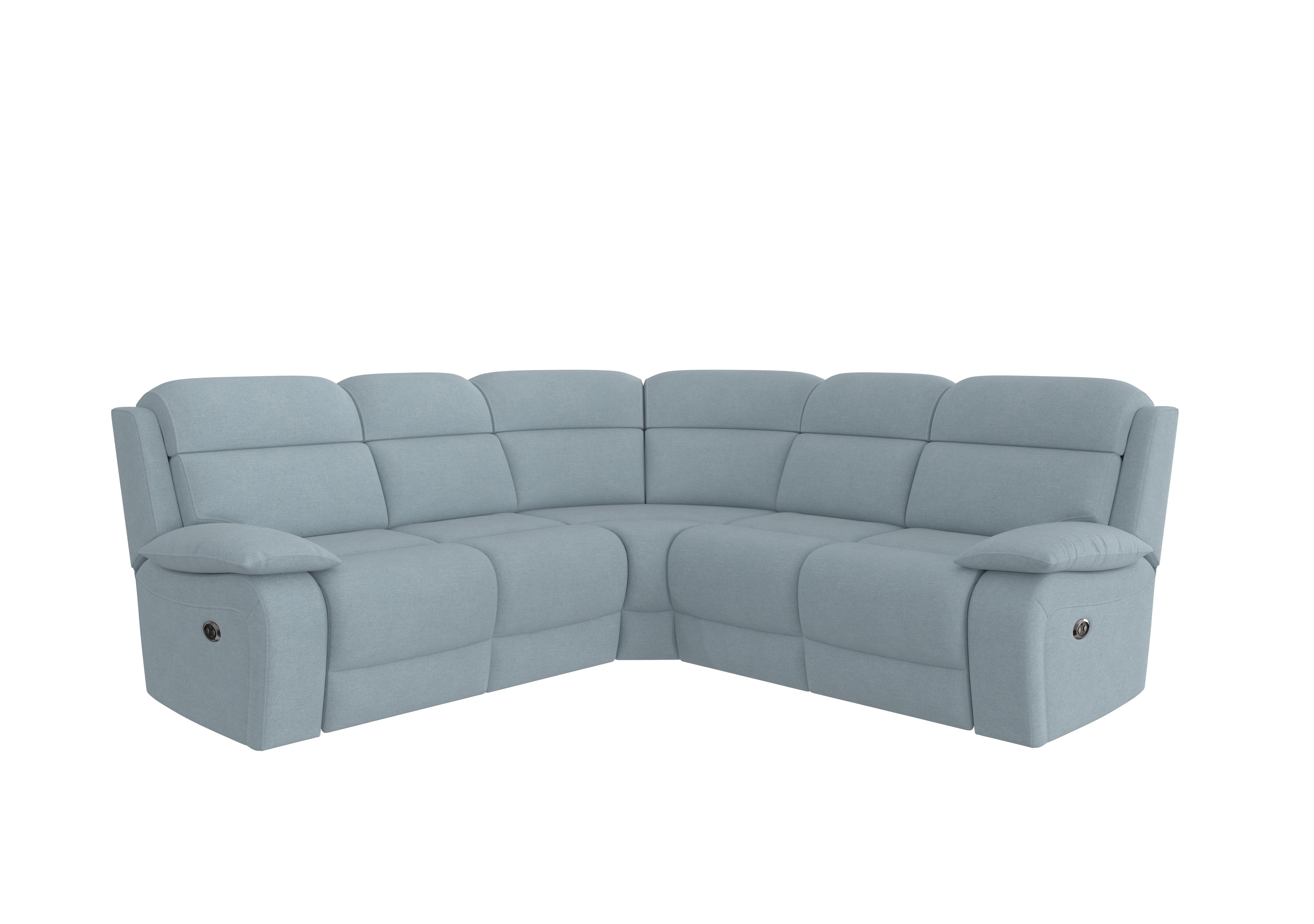 Moreno Fabric Corner Sofa in Fab-Meo-R17 Baby Blue on Furniture Village