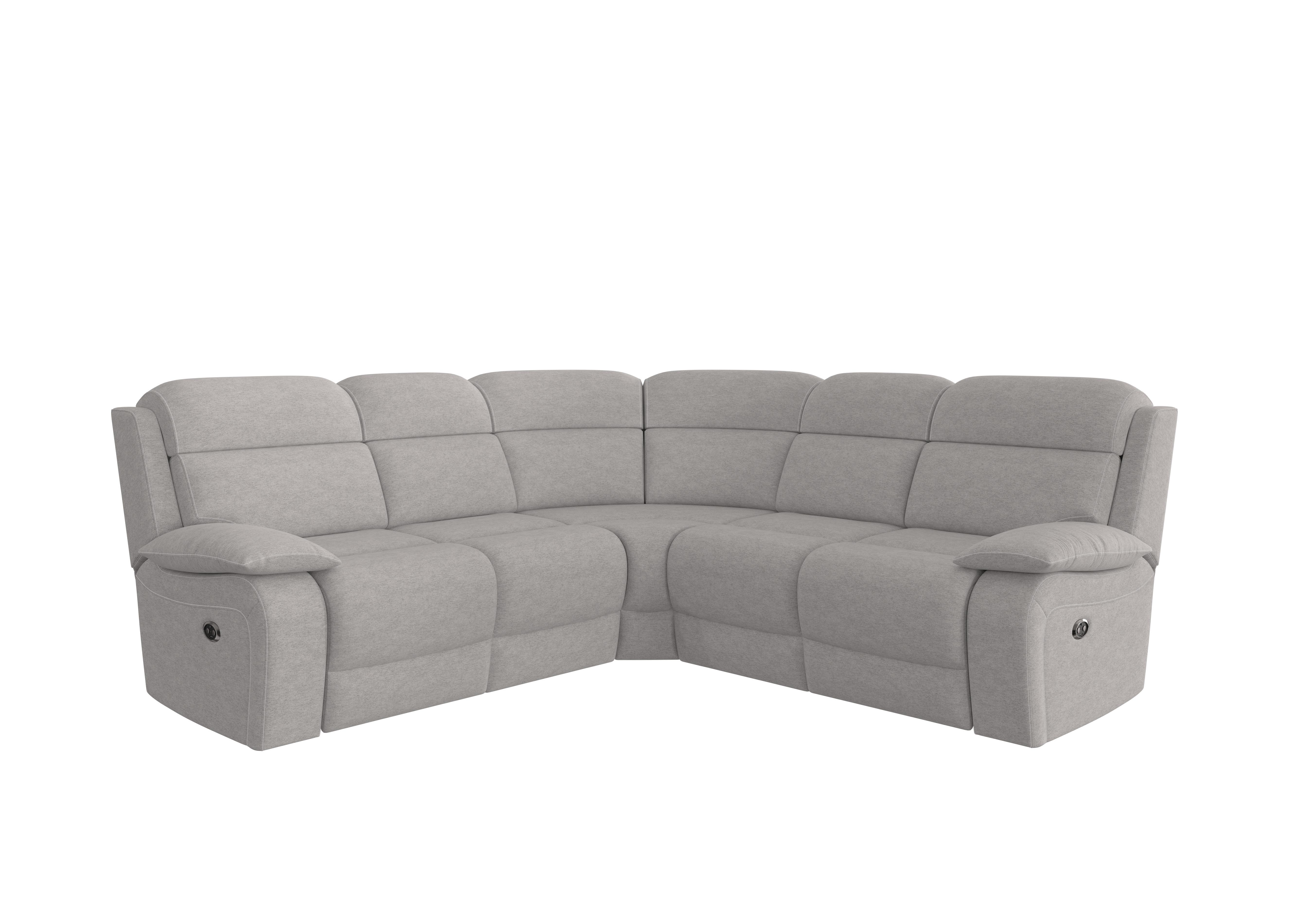 Moreno Fabric Corner Sofa in Fab-Meo-R23 Silver Grey on Furniture Village