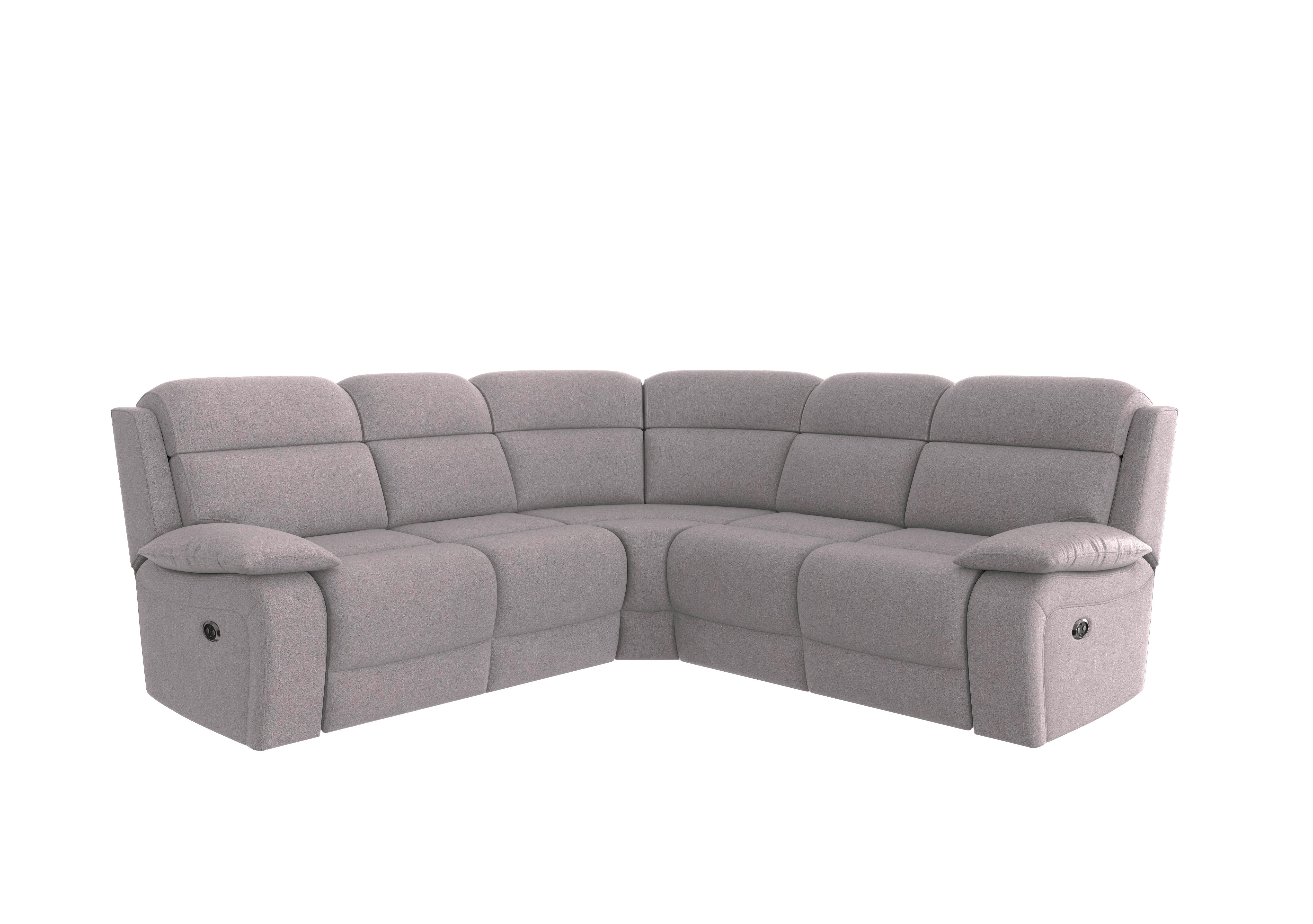 Moreno Fabric Power Recliner Corner Sofa in Fab-Meo-R27 Pewter on Furniture Village