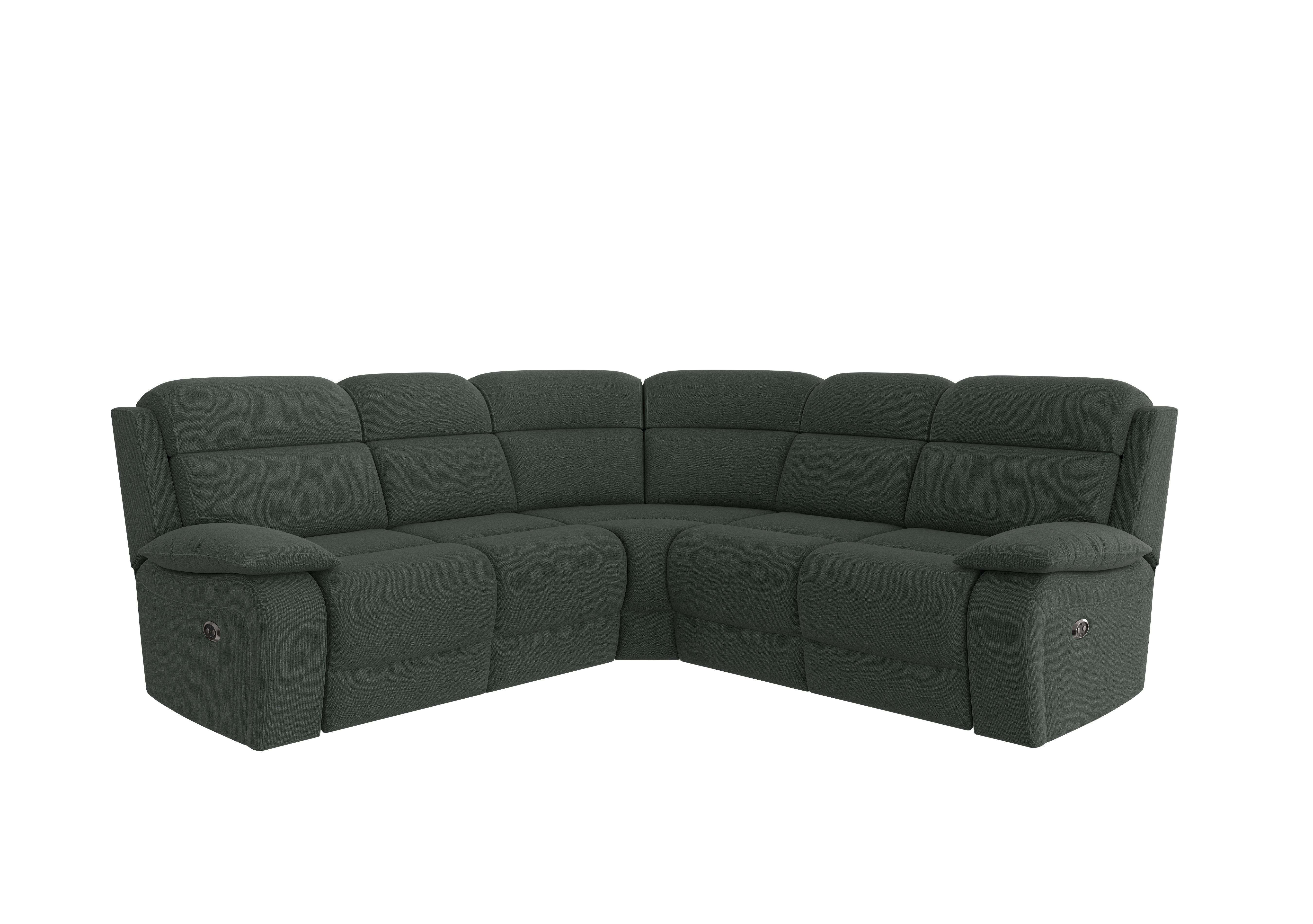 Moreno Fabric Corner Sofa in Fab-Ska-R48 Moss Green on Furniture Village