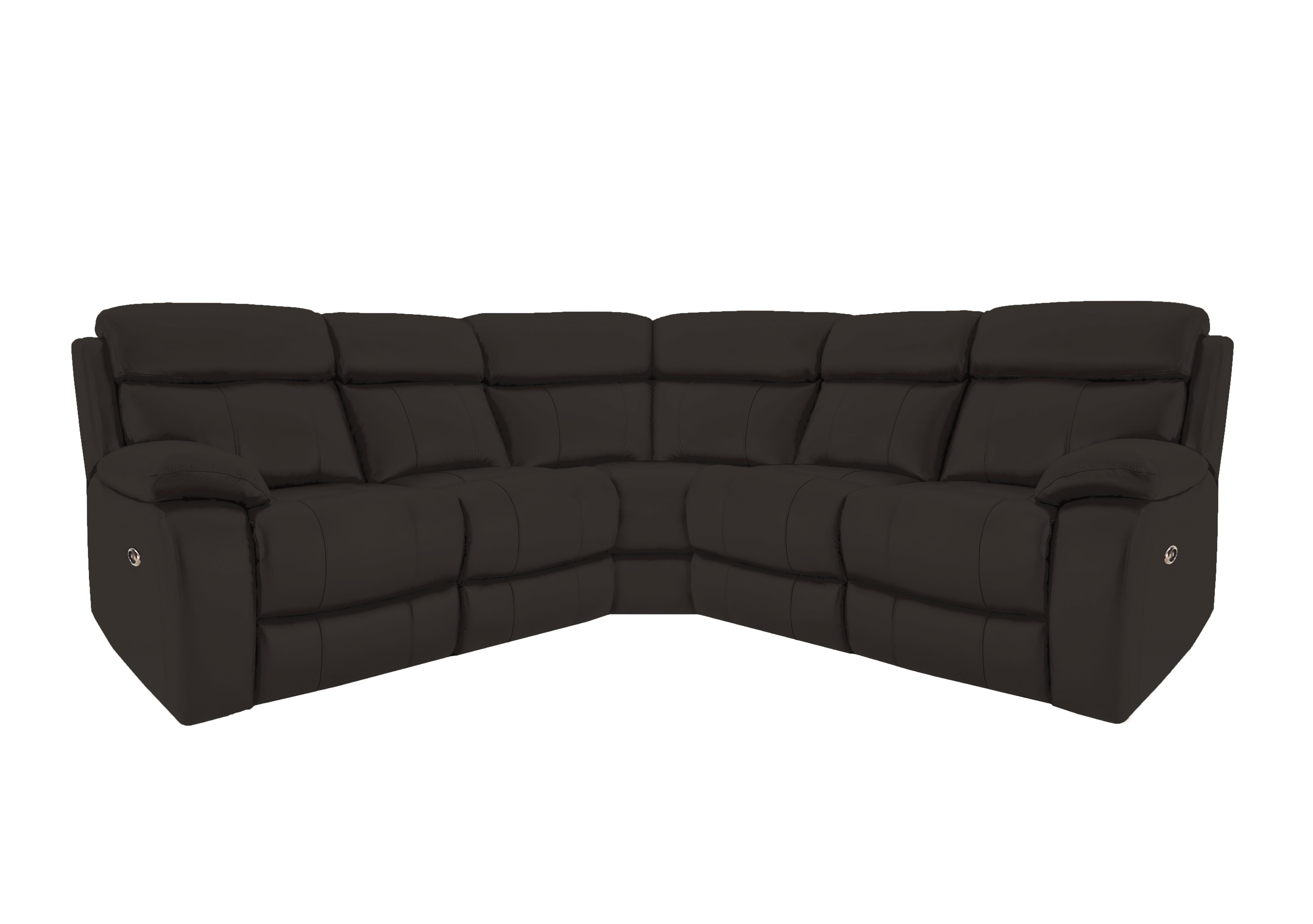 Moreno Leather Corner Sofa in Bv-1748 Dark Chocolate on Furniture Village