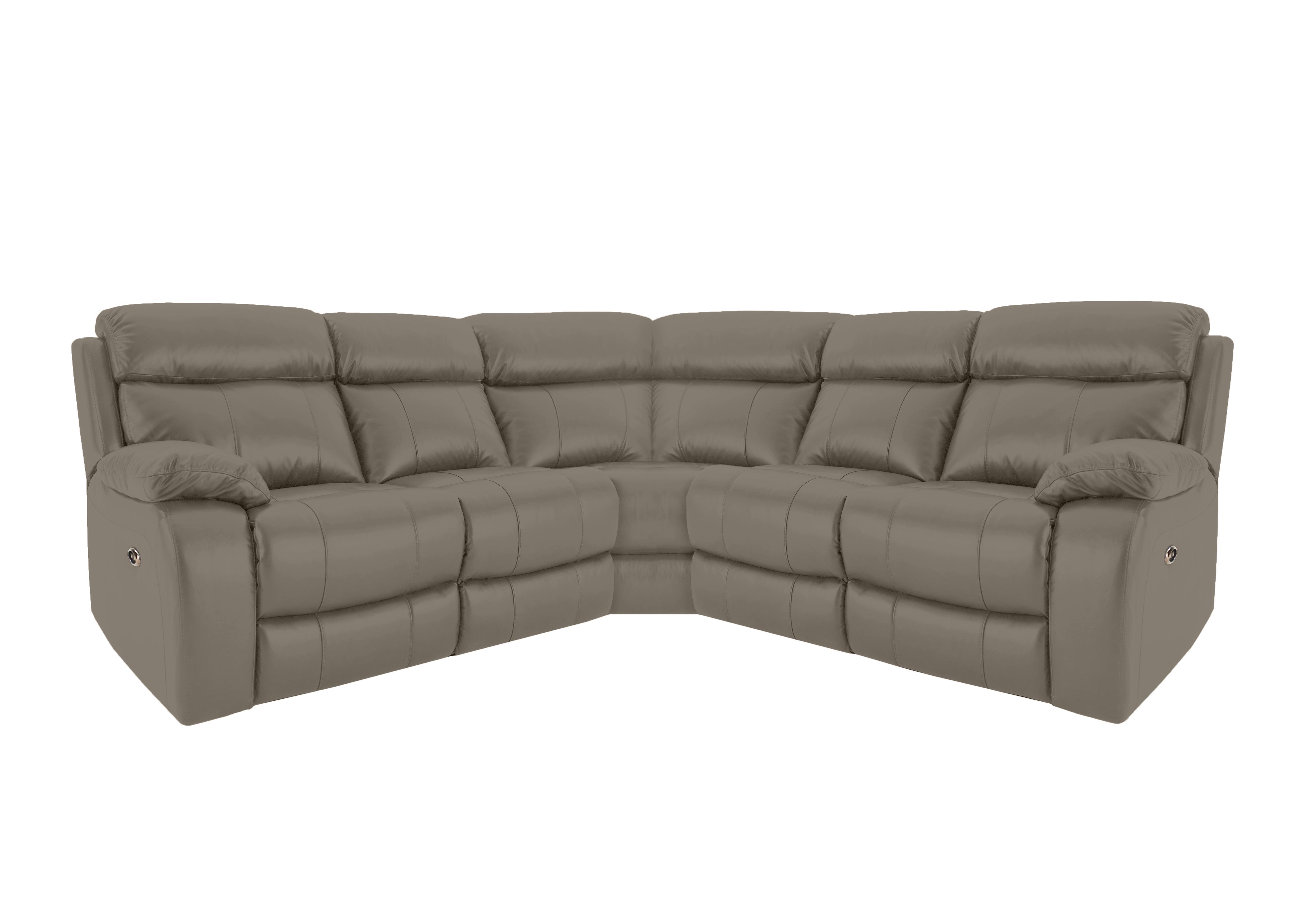 Moreno Leather Corner Sofa in Nw-513e Bark on Furniture Village