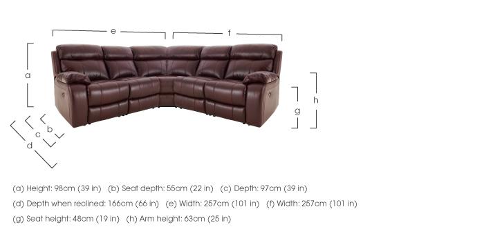 Moreno Leather Power Recliner Corner Sofa with Power Headrests in  on Furniture Village