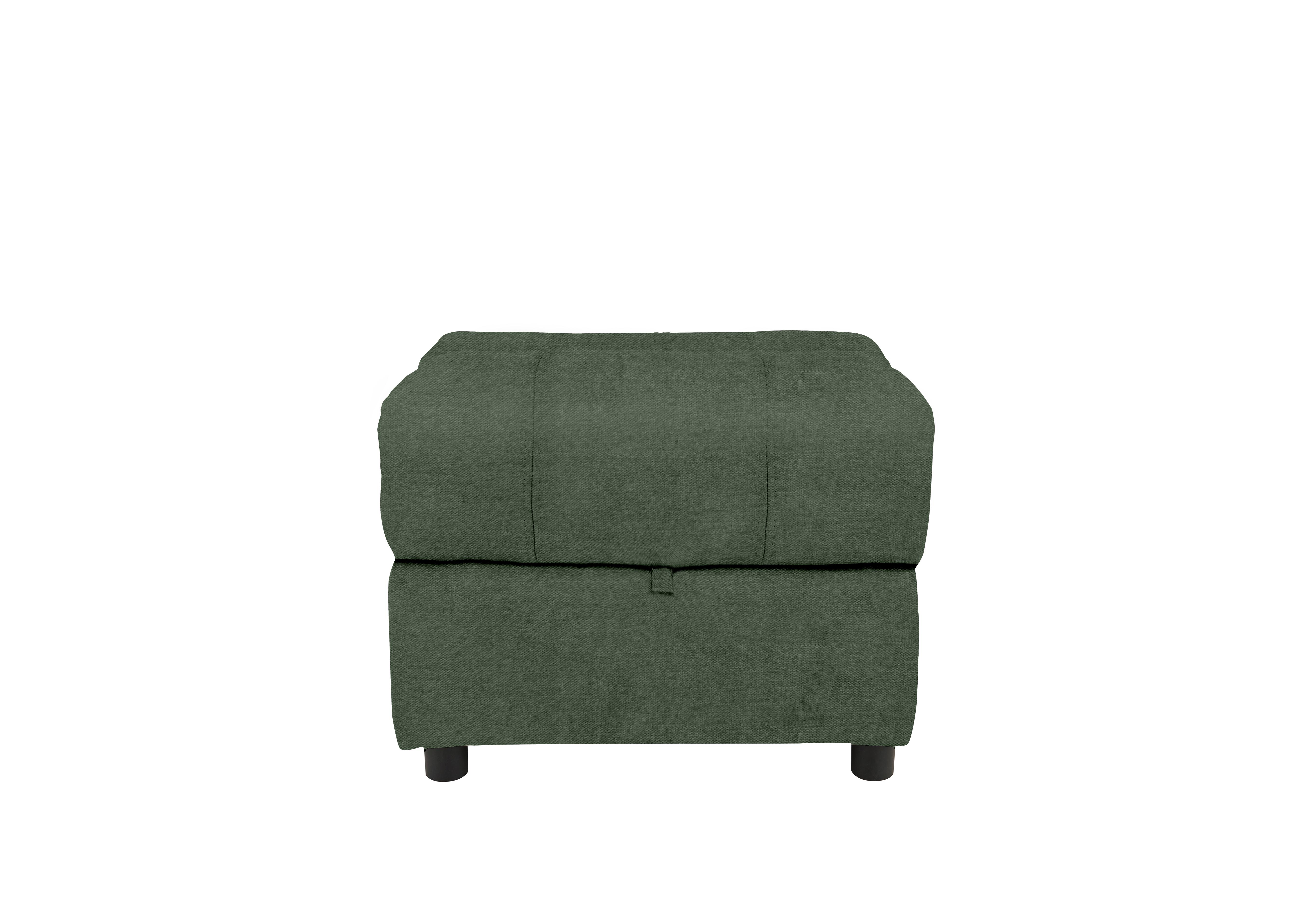 Moreno Fabric Storage Footstool in Fab-Ska-R48 Moss Green on Furniture Village
