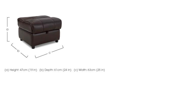 Moreno Leather Storage Footstool in  on Furniture Village