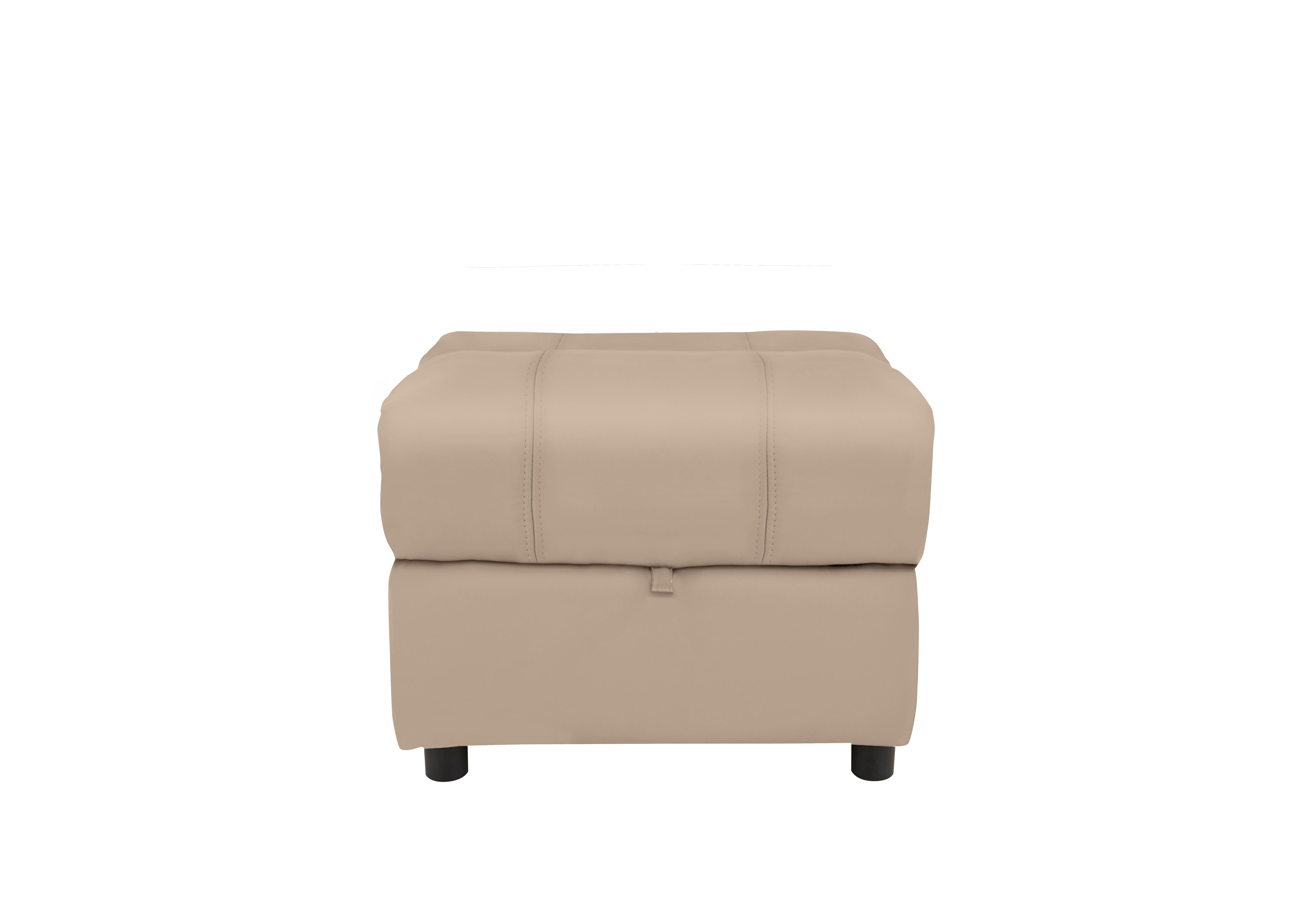 Moreno Leather Storage Footstool in Bv-039c Pebble on Furniture Village