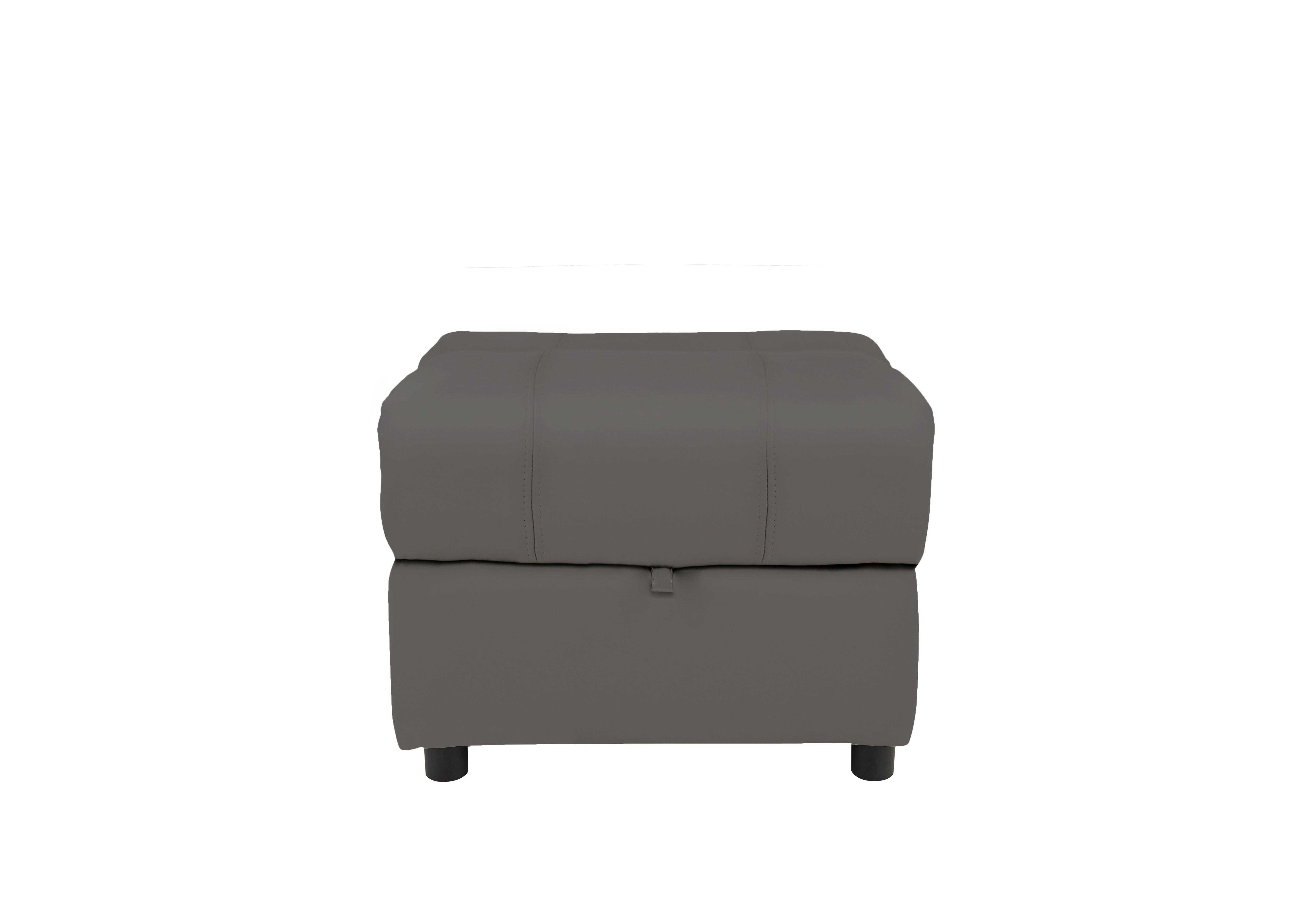 Moreno Leather Storage Footstool in Bv-042e Elephant on Furniture Village