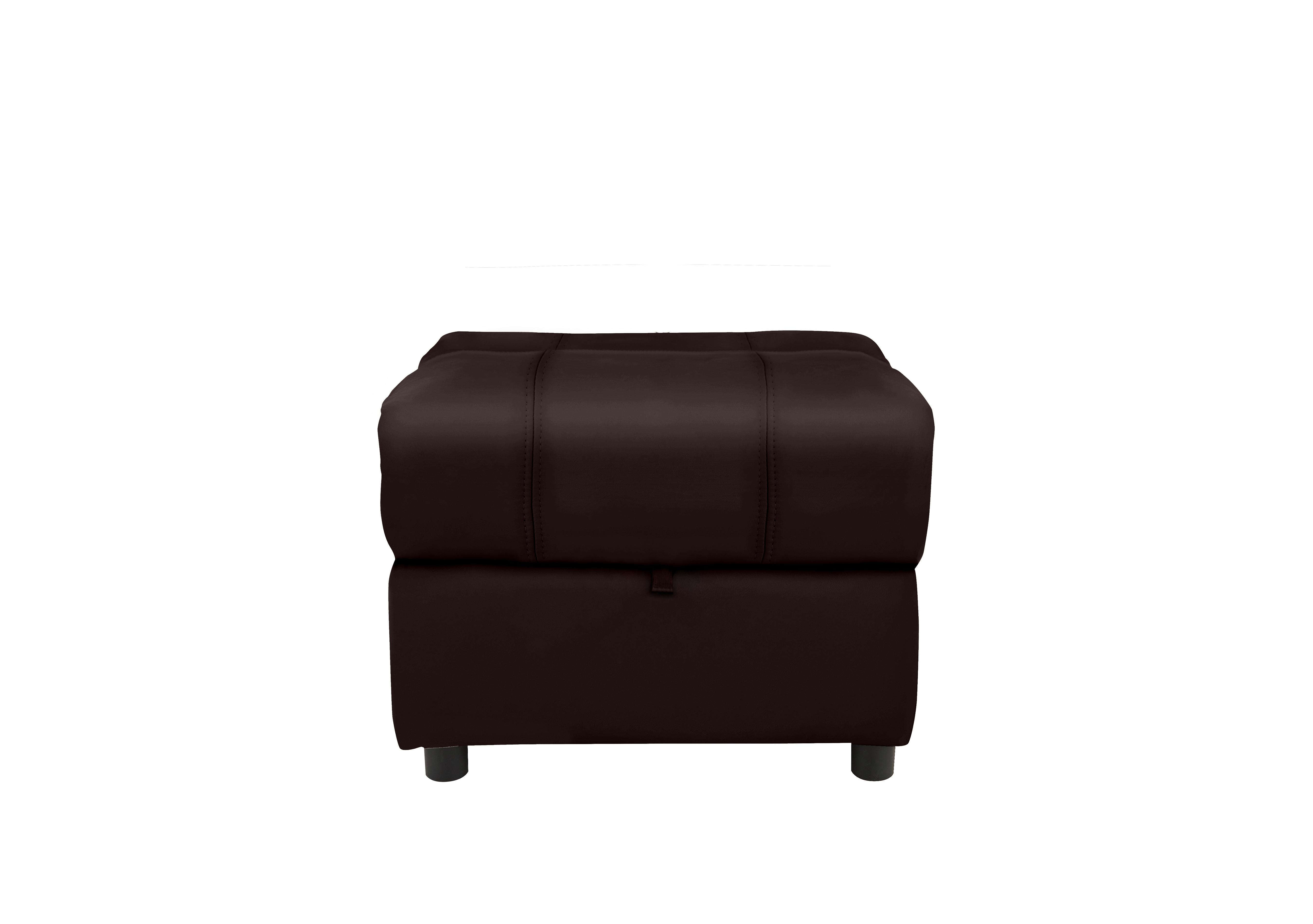 Moreno Leather Storage Footstool in Nc-037c Walnut on Furniture Village
