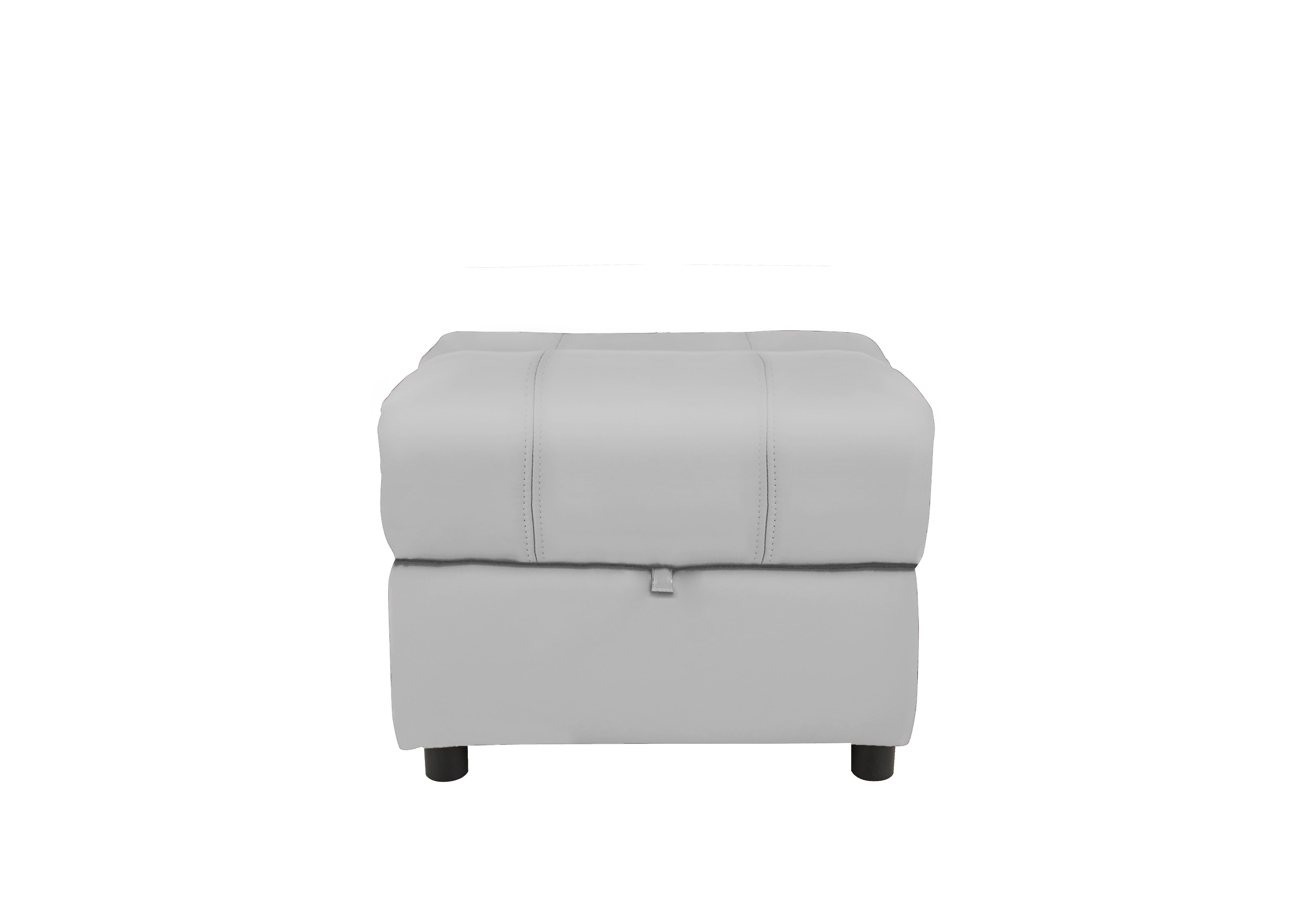 Moreno Leather Storage Footstool in Nc-251e Grey on Furniture Village