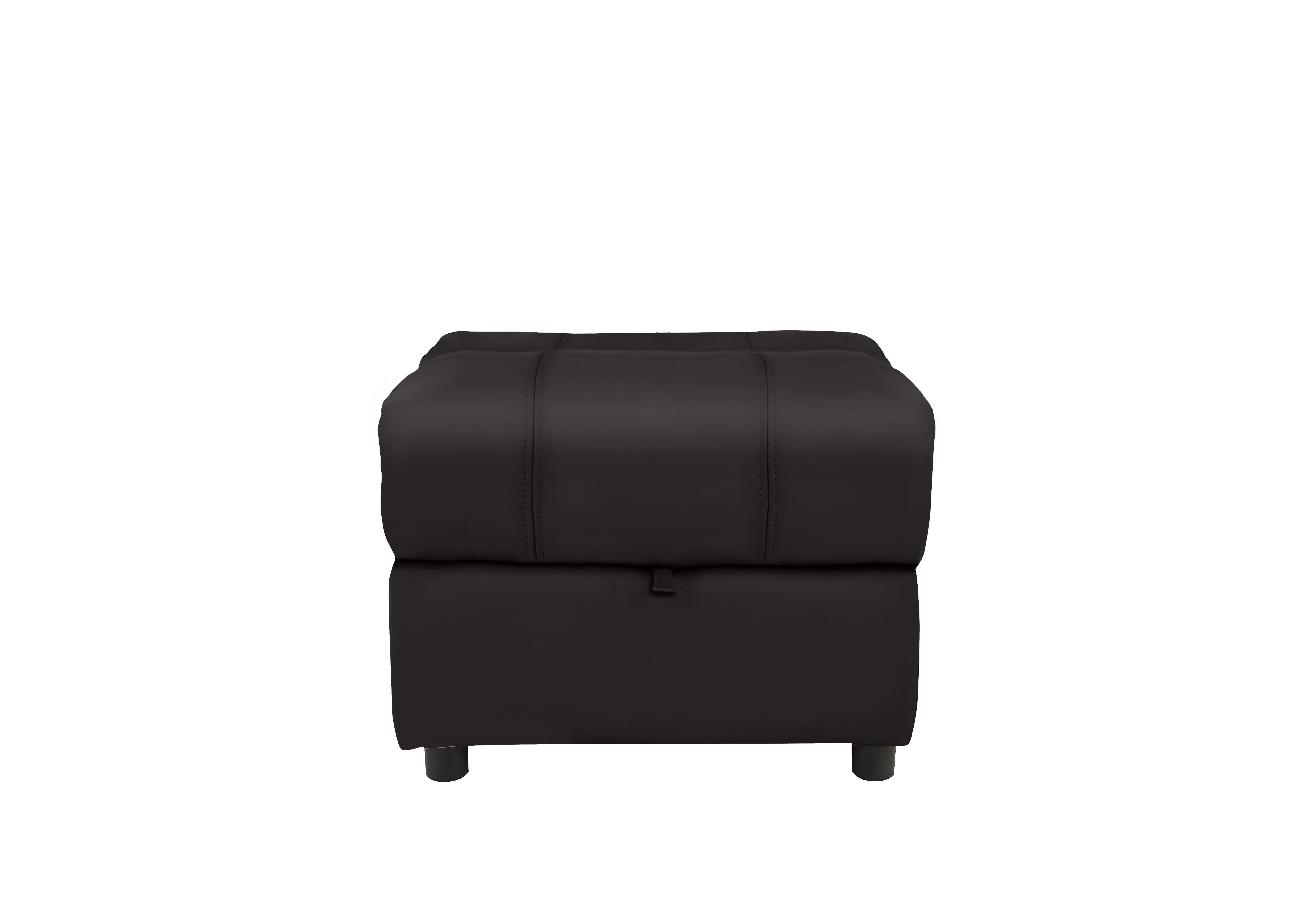 Moreno Leather Storage Footstool in Nw-517e Shale Grey on Furniture Village