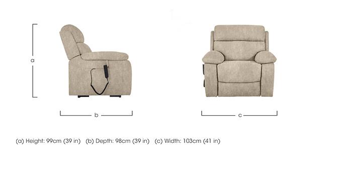 Moreno Fabric Lift and Rise Chair in  on Furniture Village