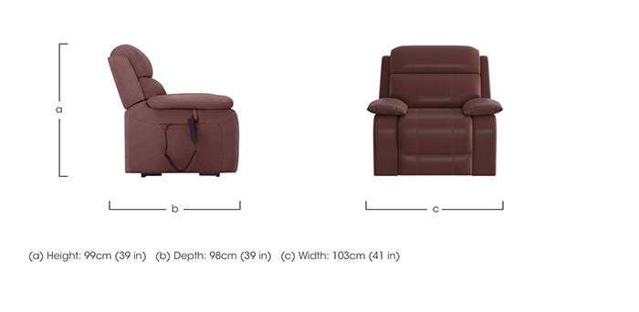 Moreno Leather Lift and Rise Chair in  on Furniture Village