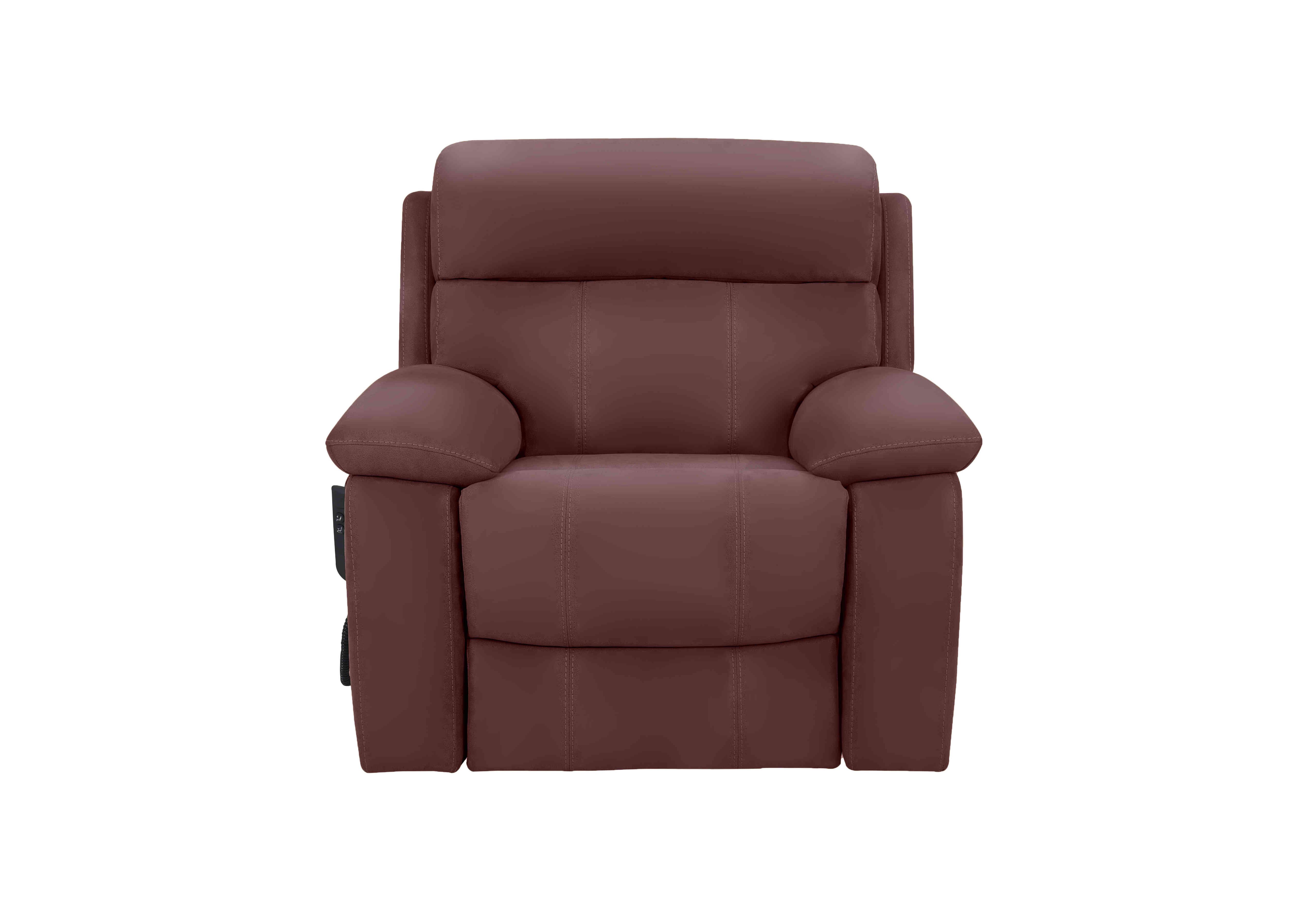 Moreno Leather Lift and Rise Chair in An-751b Burgundy on Furniture Village
