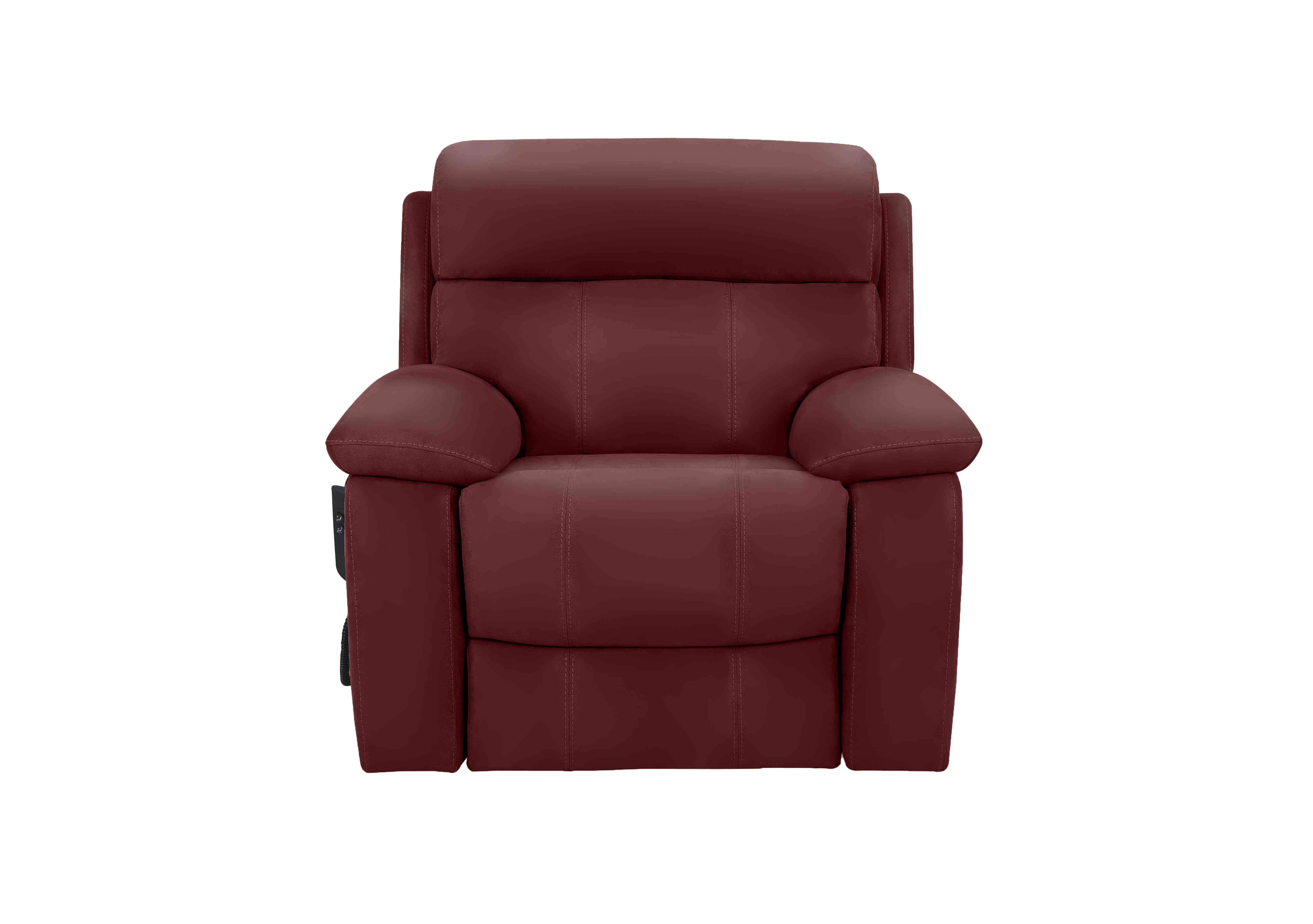 Moreno Leather Lift and Rise Chair in Bv-035c Deep Red on Furniture Village