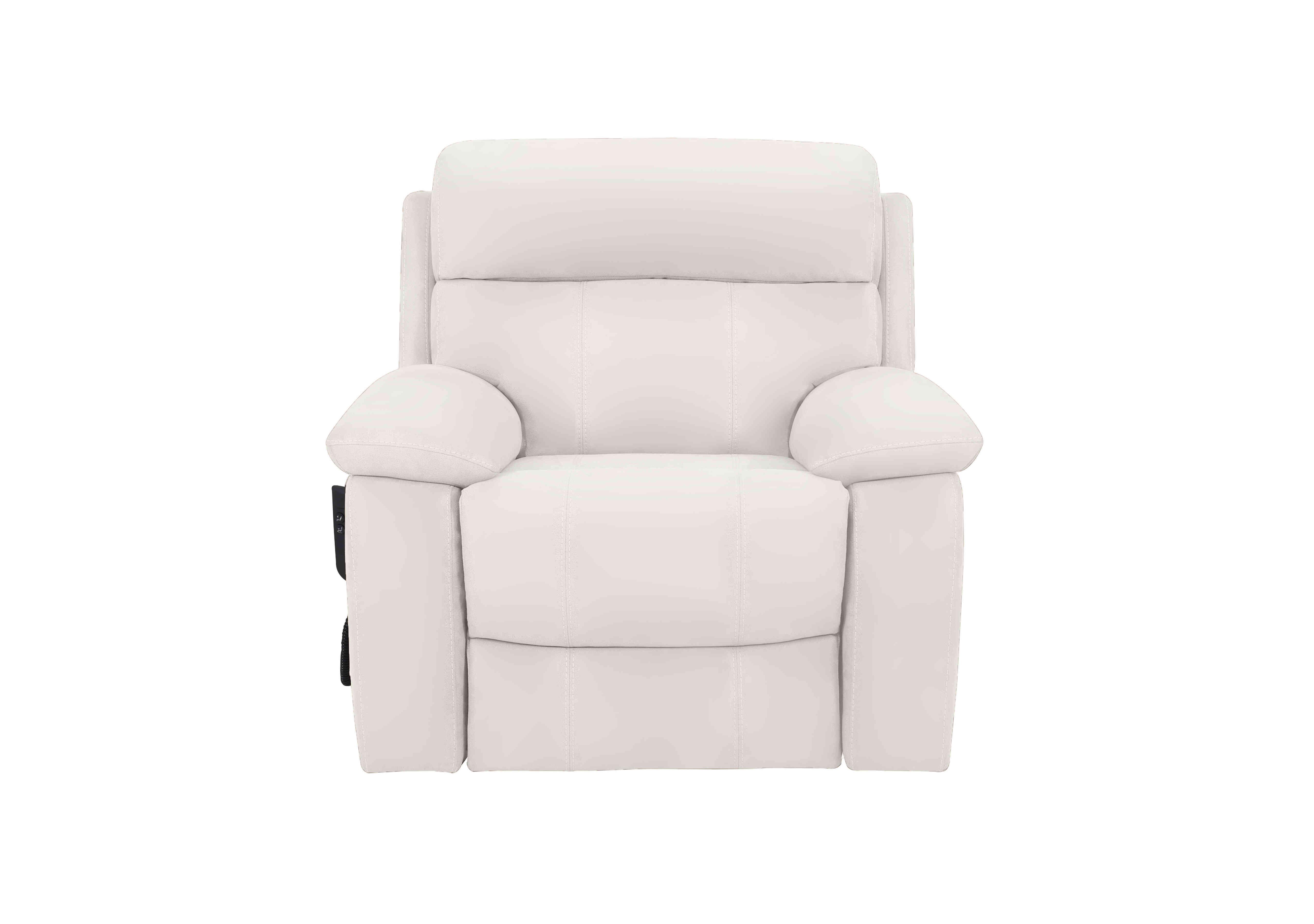 Moreno Leather Lift and Rise Chair in Bv-156e Frost on Furniture Village