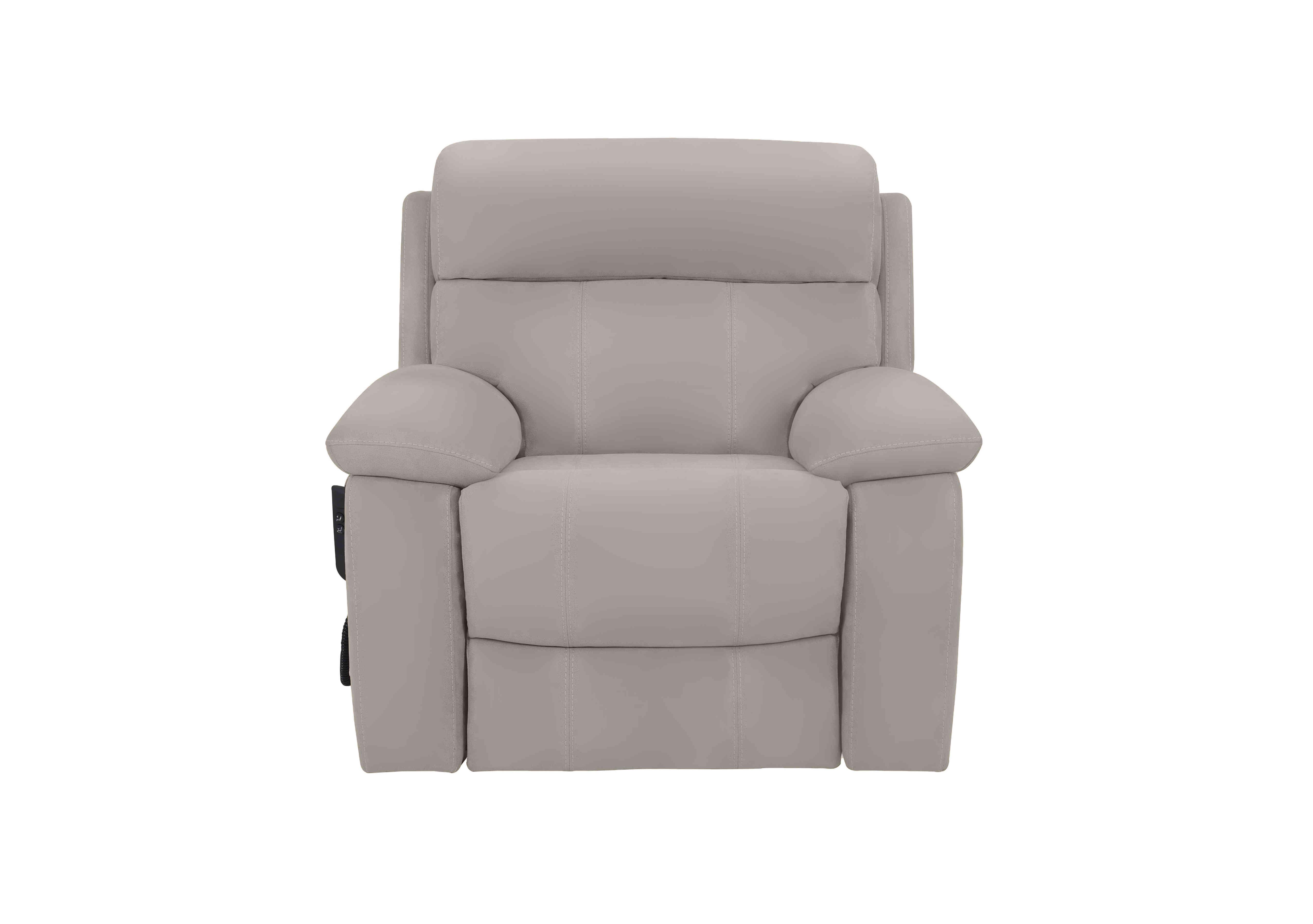 Moreno Leather Lift and Rise Chair in Bv-946b Silver Grey on Furniture Village