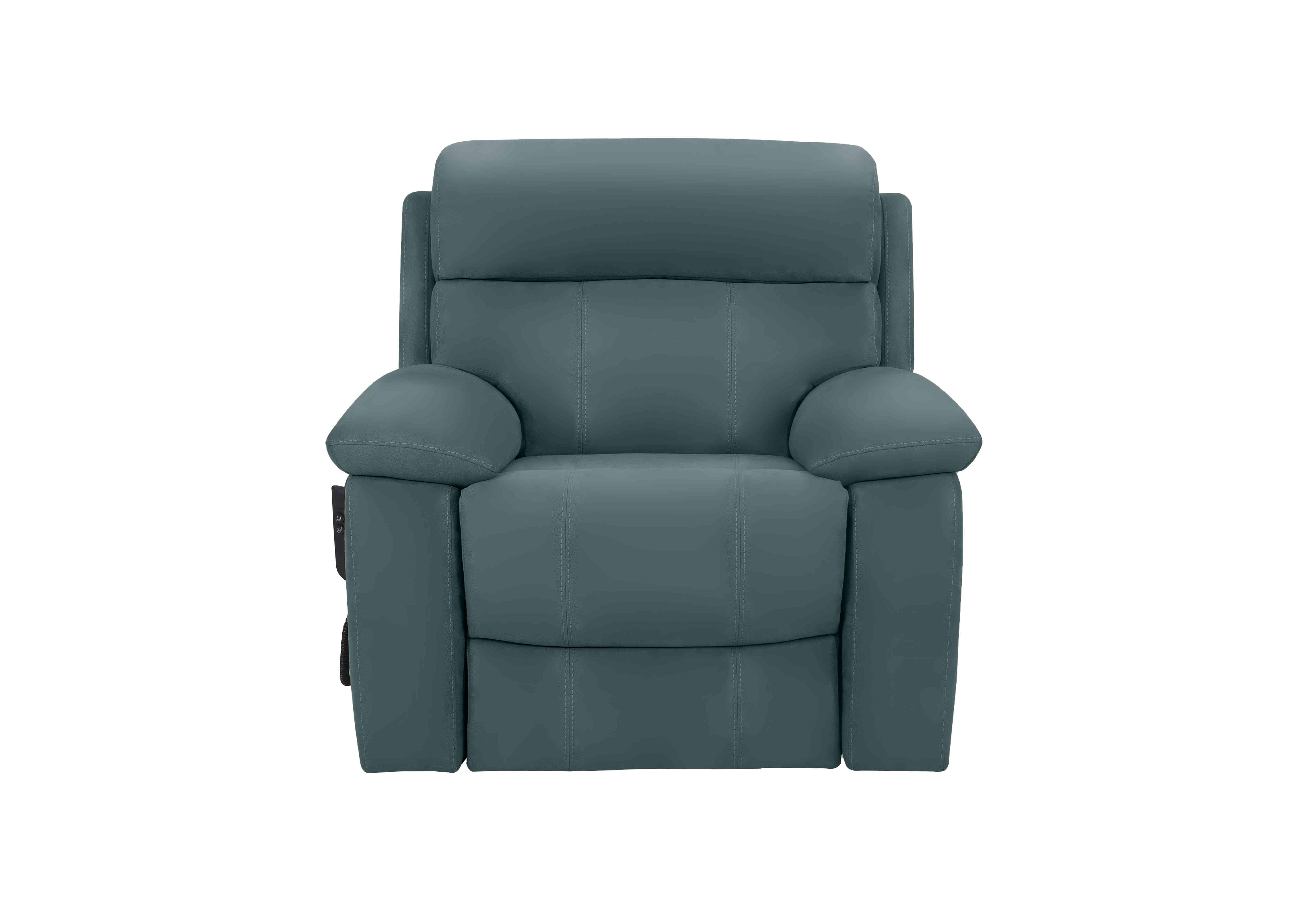 Moreno Leather Lift and Rise Chair in Nc-301e Lake Green on Furniture Village