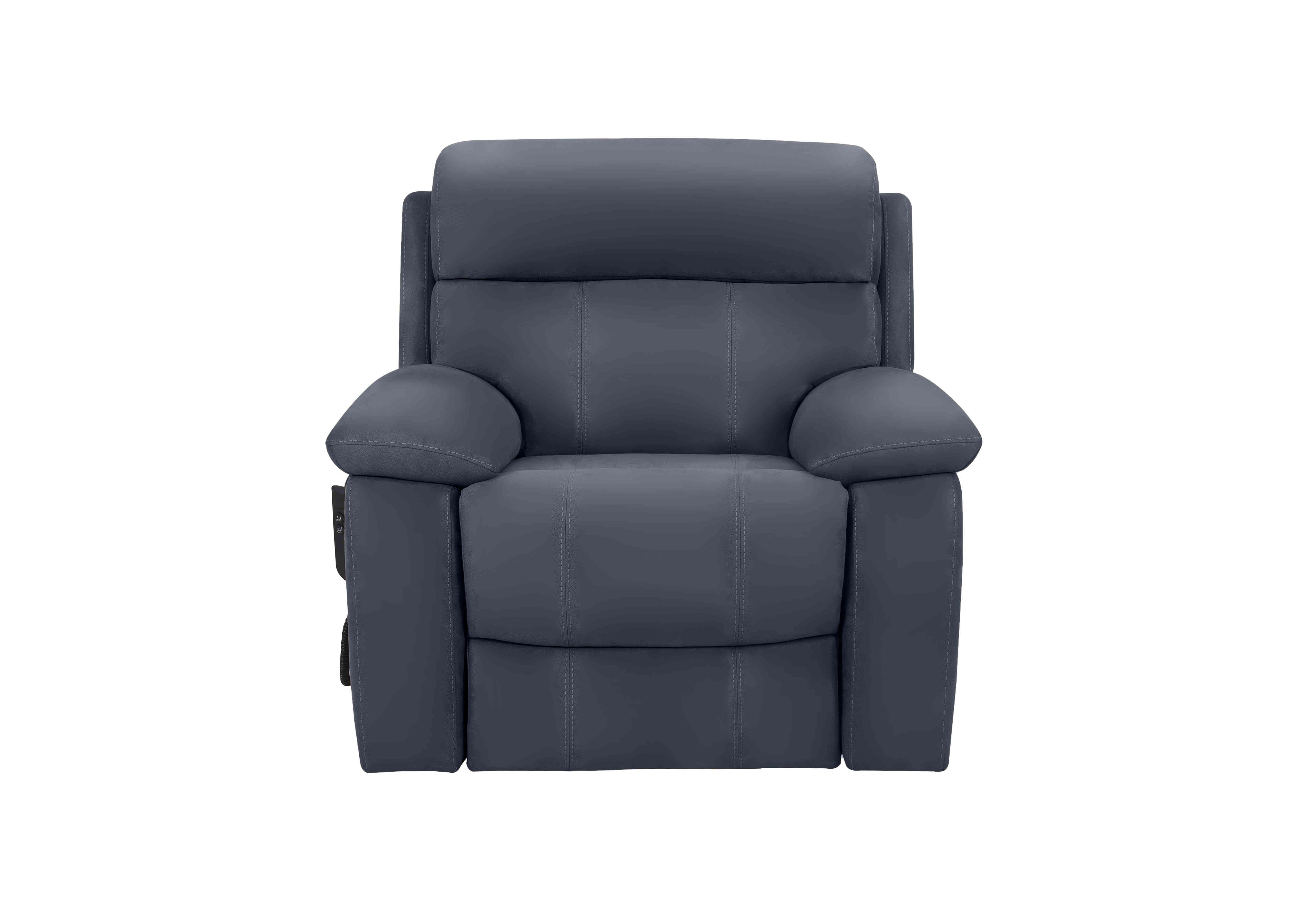Moreno Leather Lift and Rise Chair in Nc-313e Ocean Blue on Furniture Village