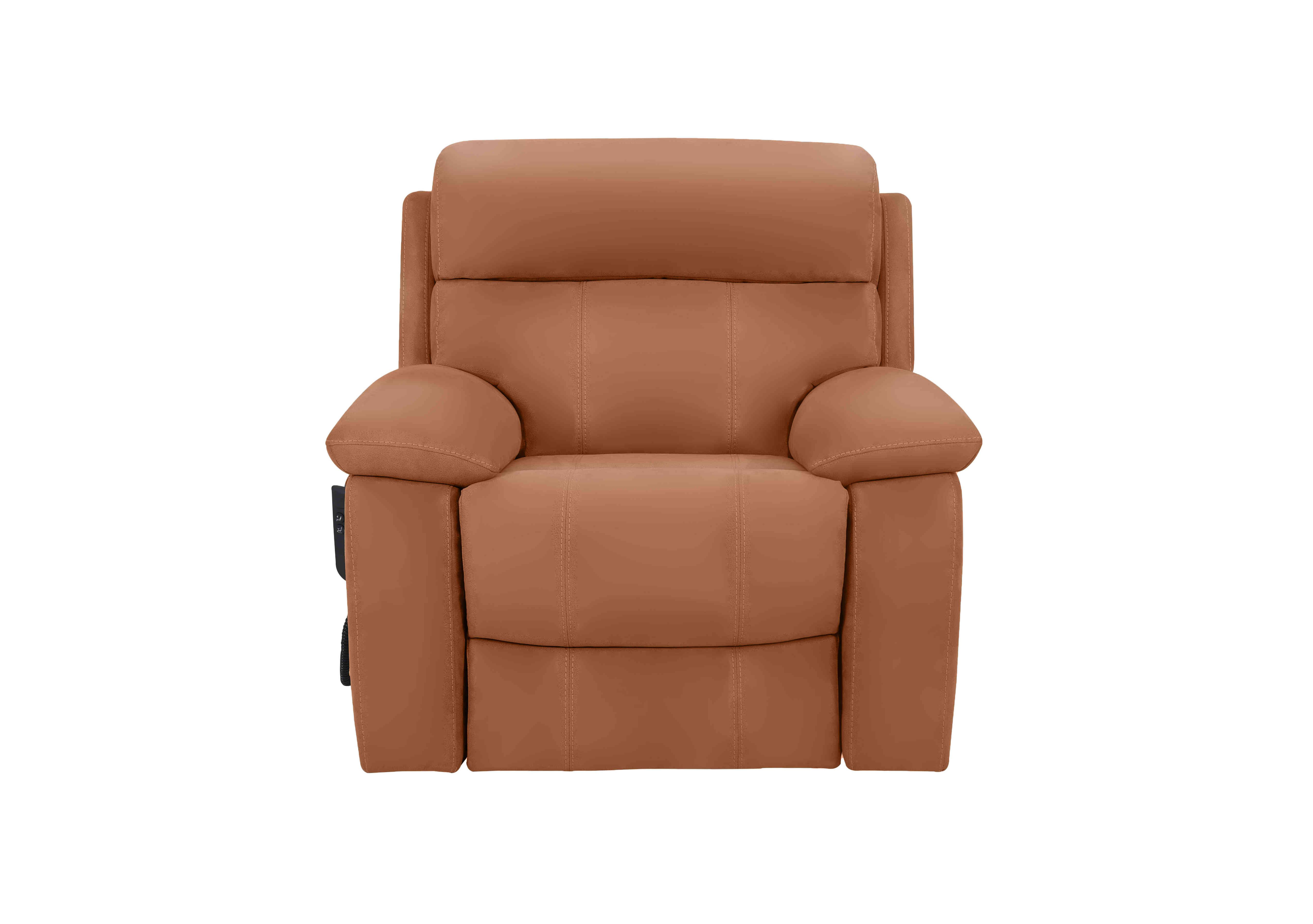 Moreno Leather Lift and Rise Chair in Nc-334e Pecan Brown on Furniture Village