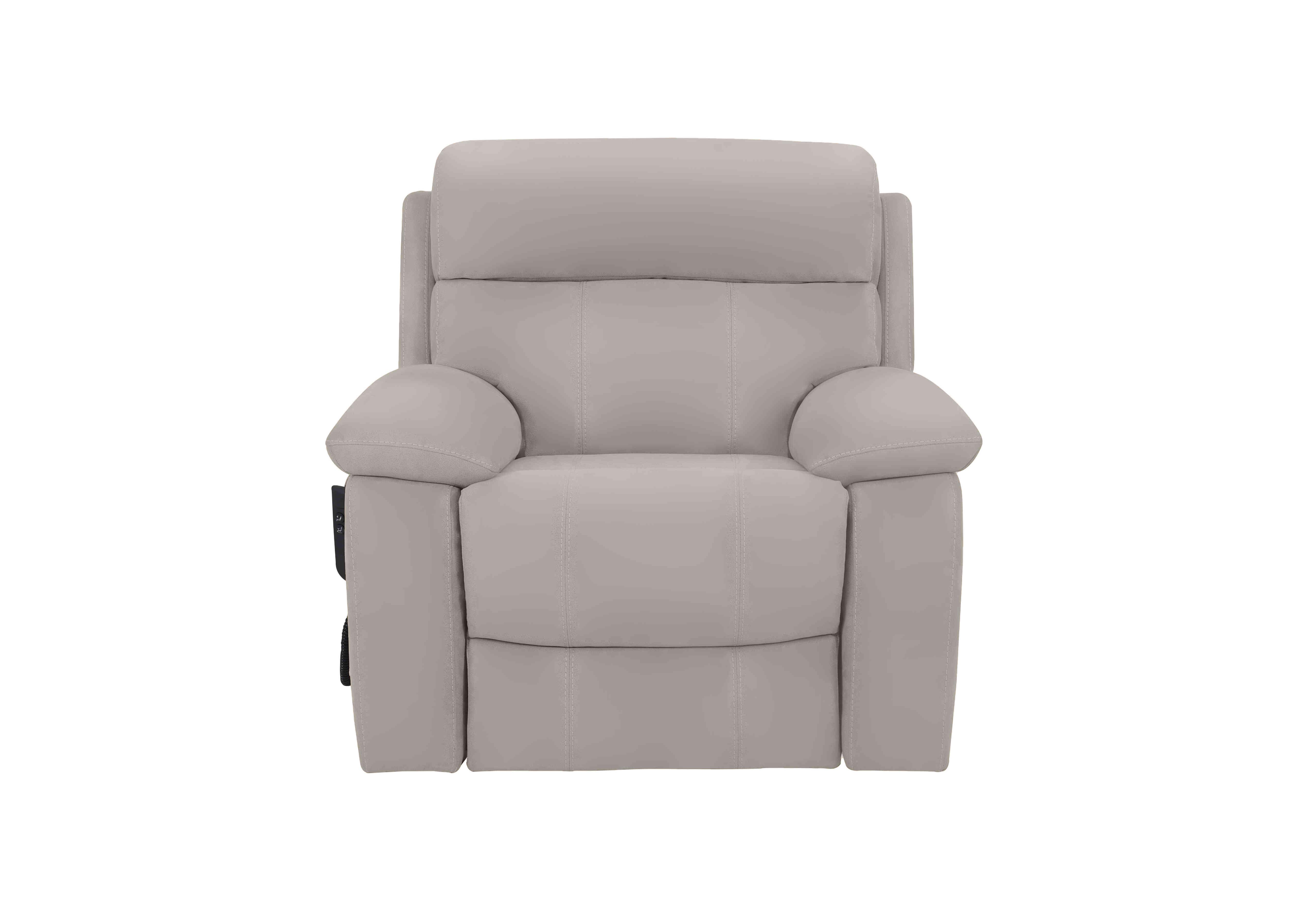 Moreno Leather Lift and Rise Chair in Nc-946b Feather Grey on Furniture Village