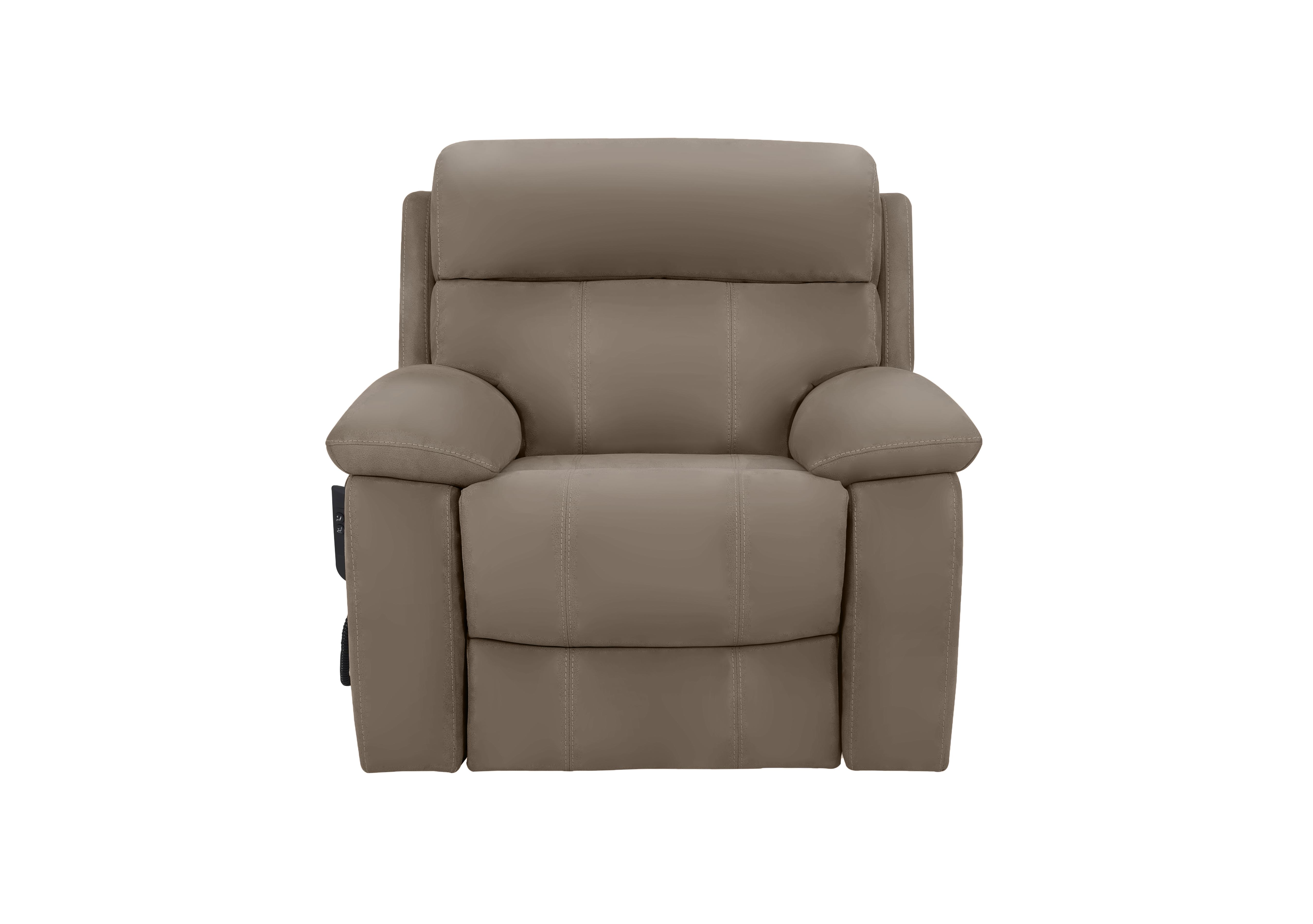 Moreno Leather Lift and Rise Chair in Nw-513e Bark on Furniture Village
