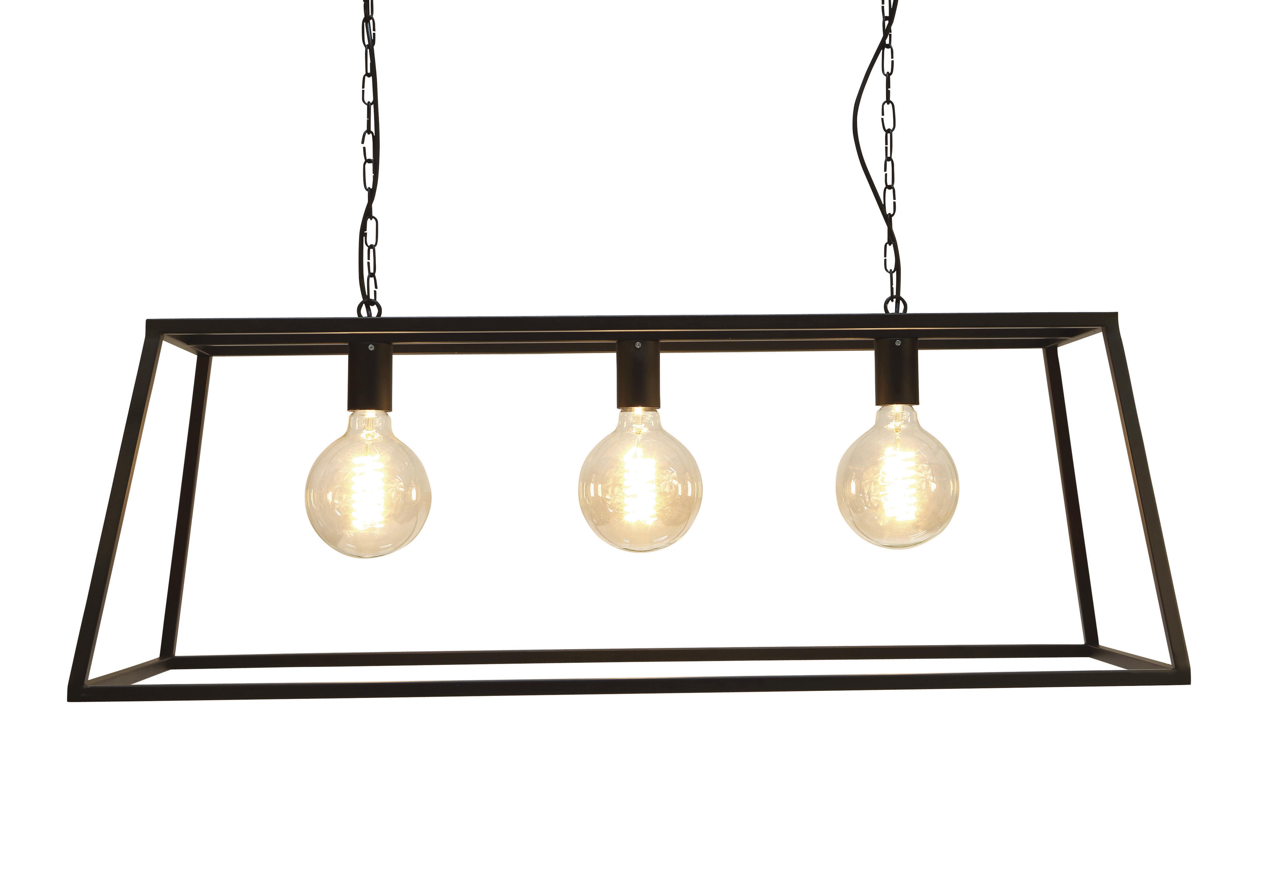 Vienna Triple Trapeze Ceiling Light in Black on Furniture Village