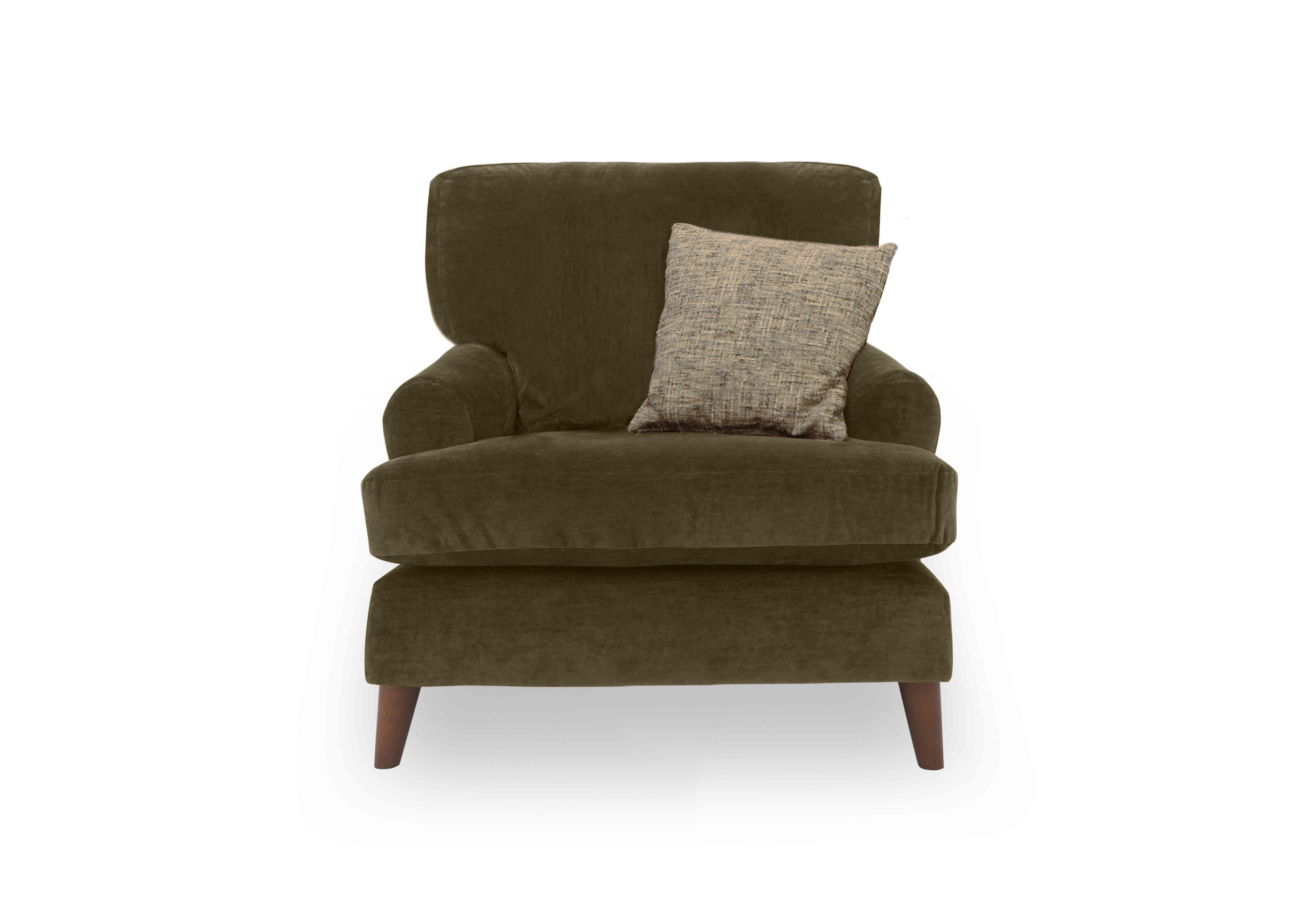 Jackson Velvet Chair in Olive Velvet on Furniture Village