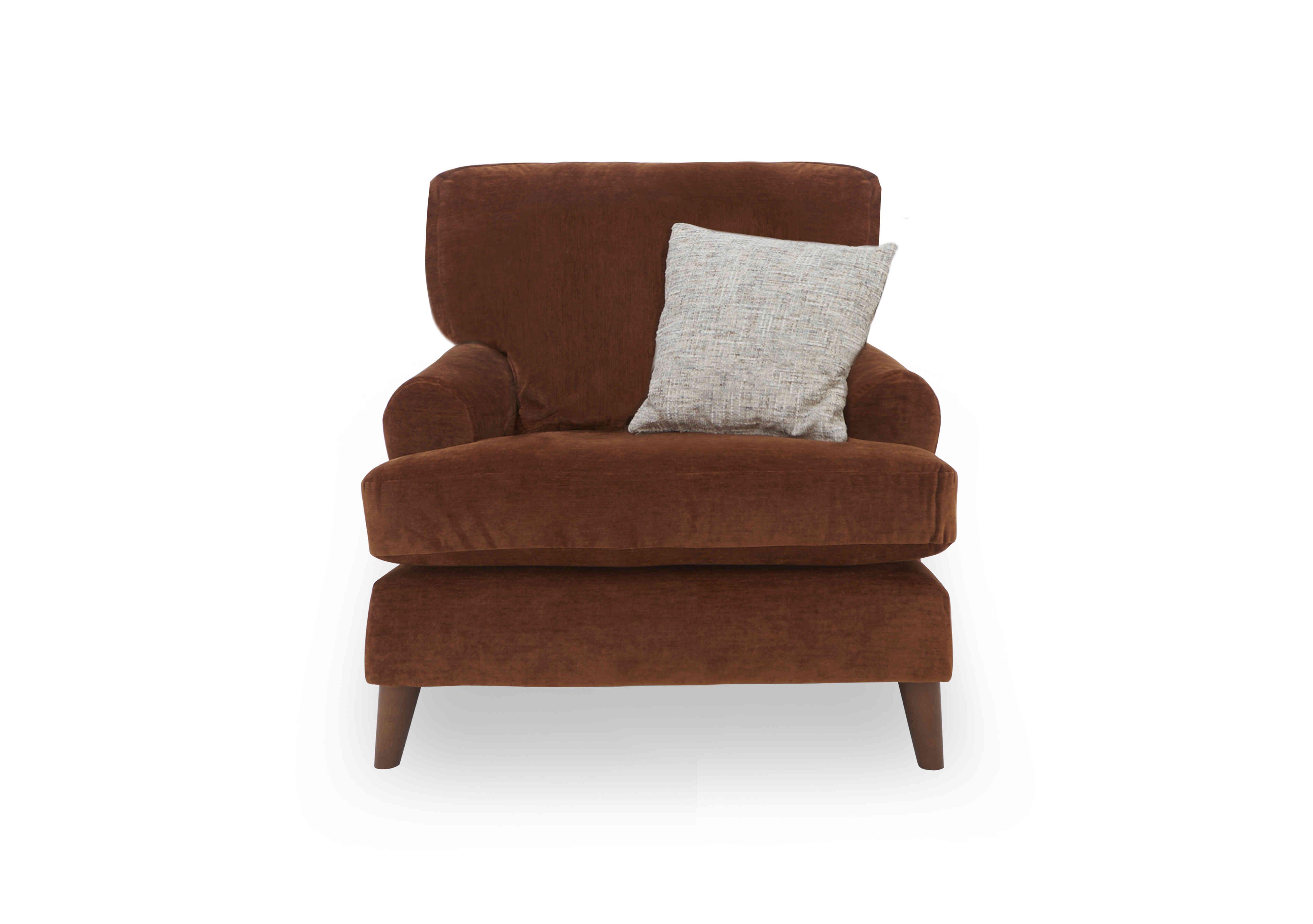 Jackson Velvet Chair in Rust Velvet on Furniture Village