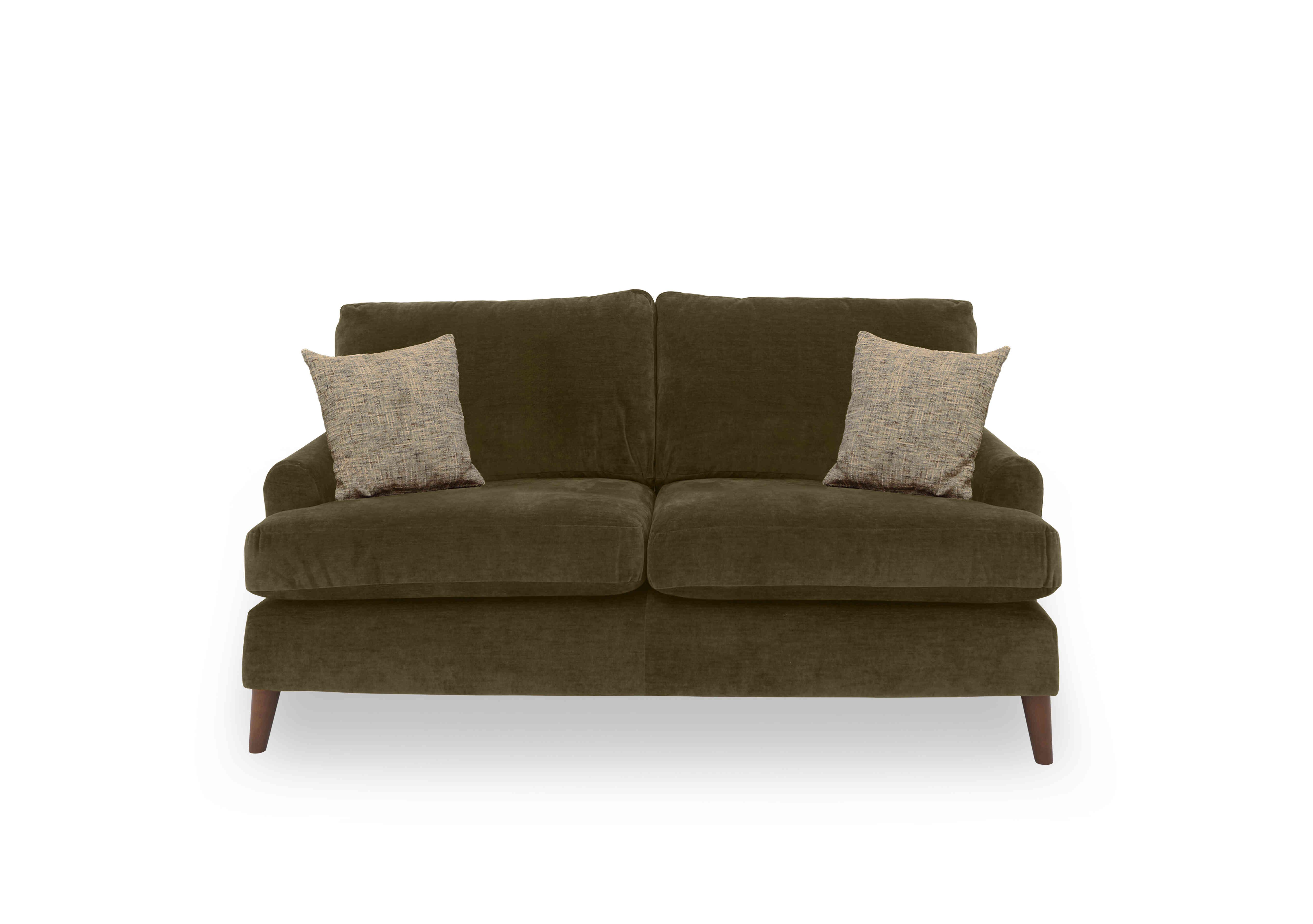 Jackson 2 Seater Velvet Sofa in Olive Velvet on Furniture Village