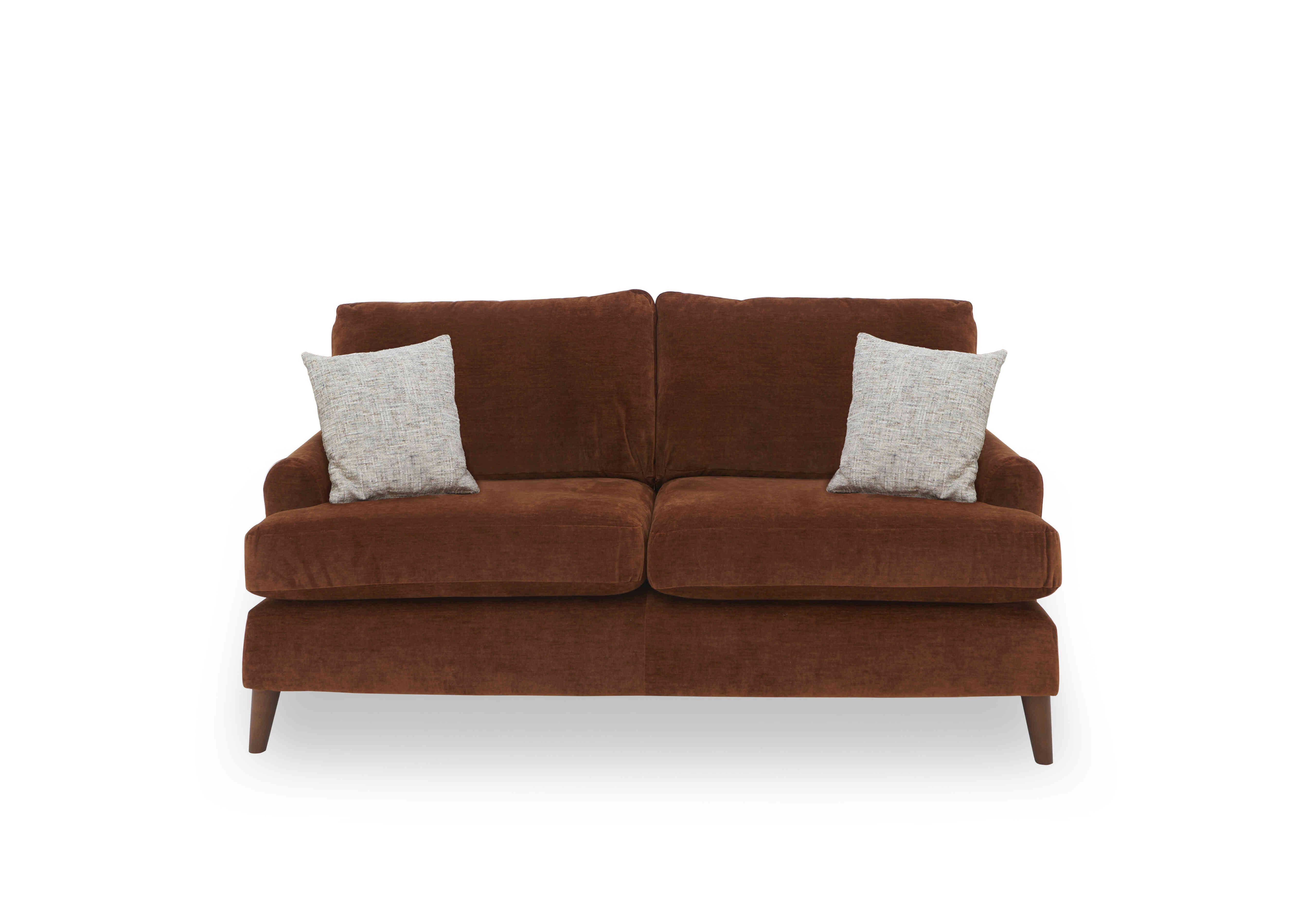 Jackson 2 Seater Velvet Sofa in Rust Velvet on Furniture Village