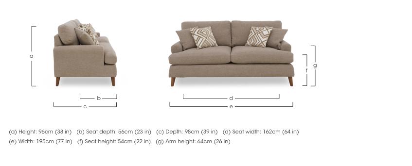 Jackson 3 Seater Fabric Sofa in  on Furniture Village