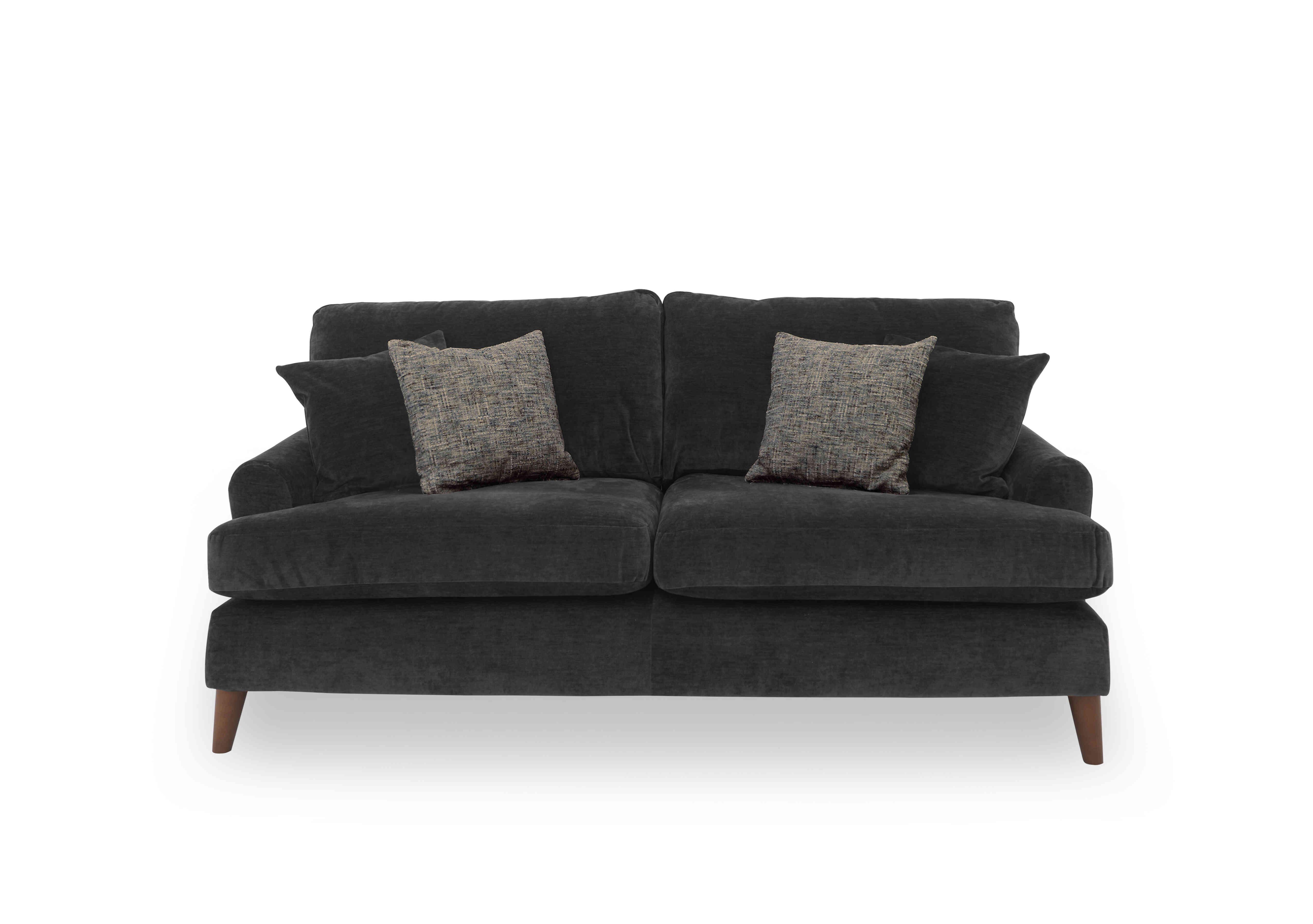 Jackson 3 Seater Velvet Sofa in Graphite Velvet on Furniture Village