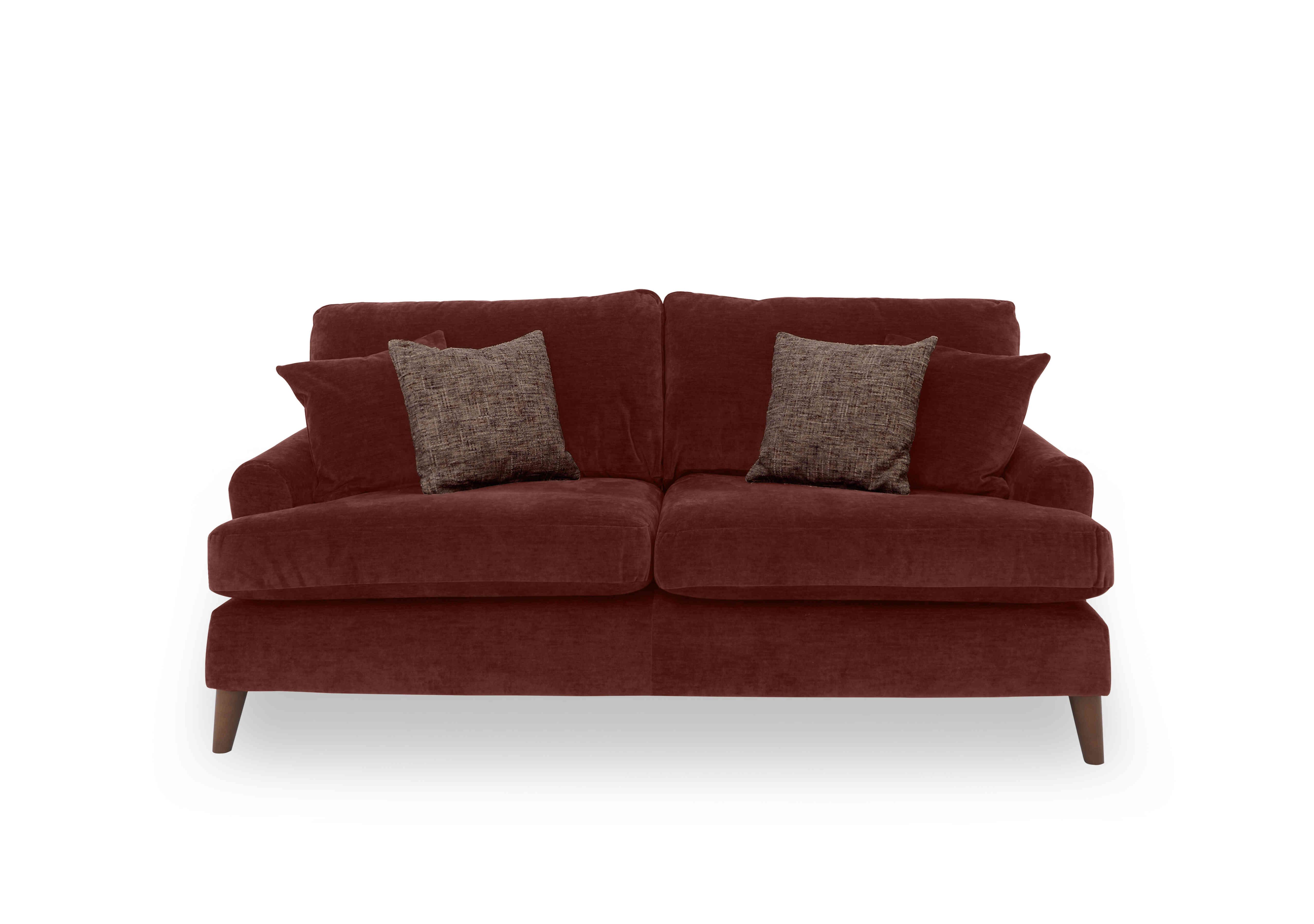 Jackson 3 Seater Velvet Sofa in Paprika Velvet on Furniture Village