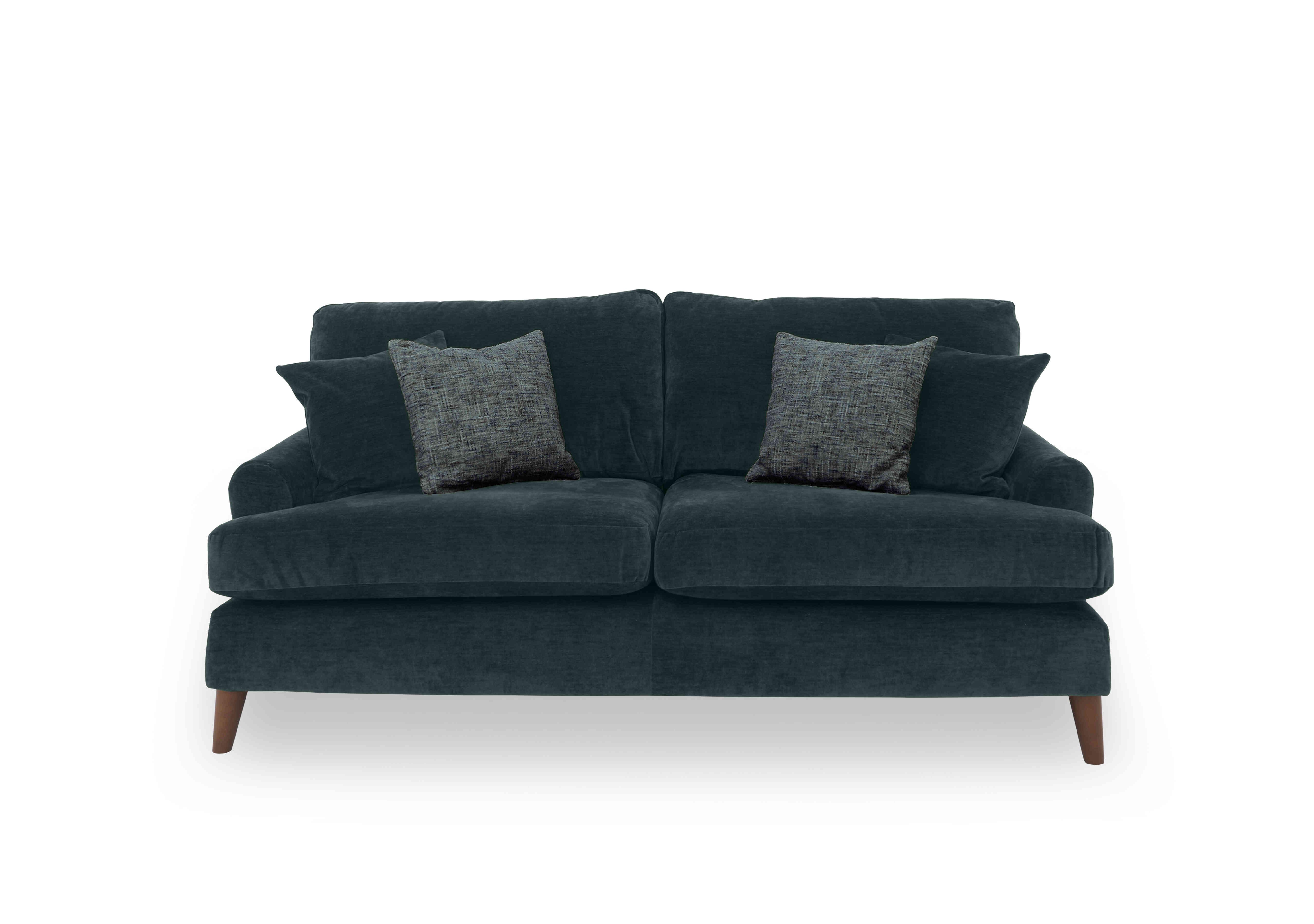 Jackson 3 Seater Velvet Sofa in Teal Velvet on Furniture Village