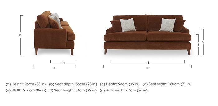 Jackson 4 Seater Velvet Sofa in  on Furniture Village