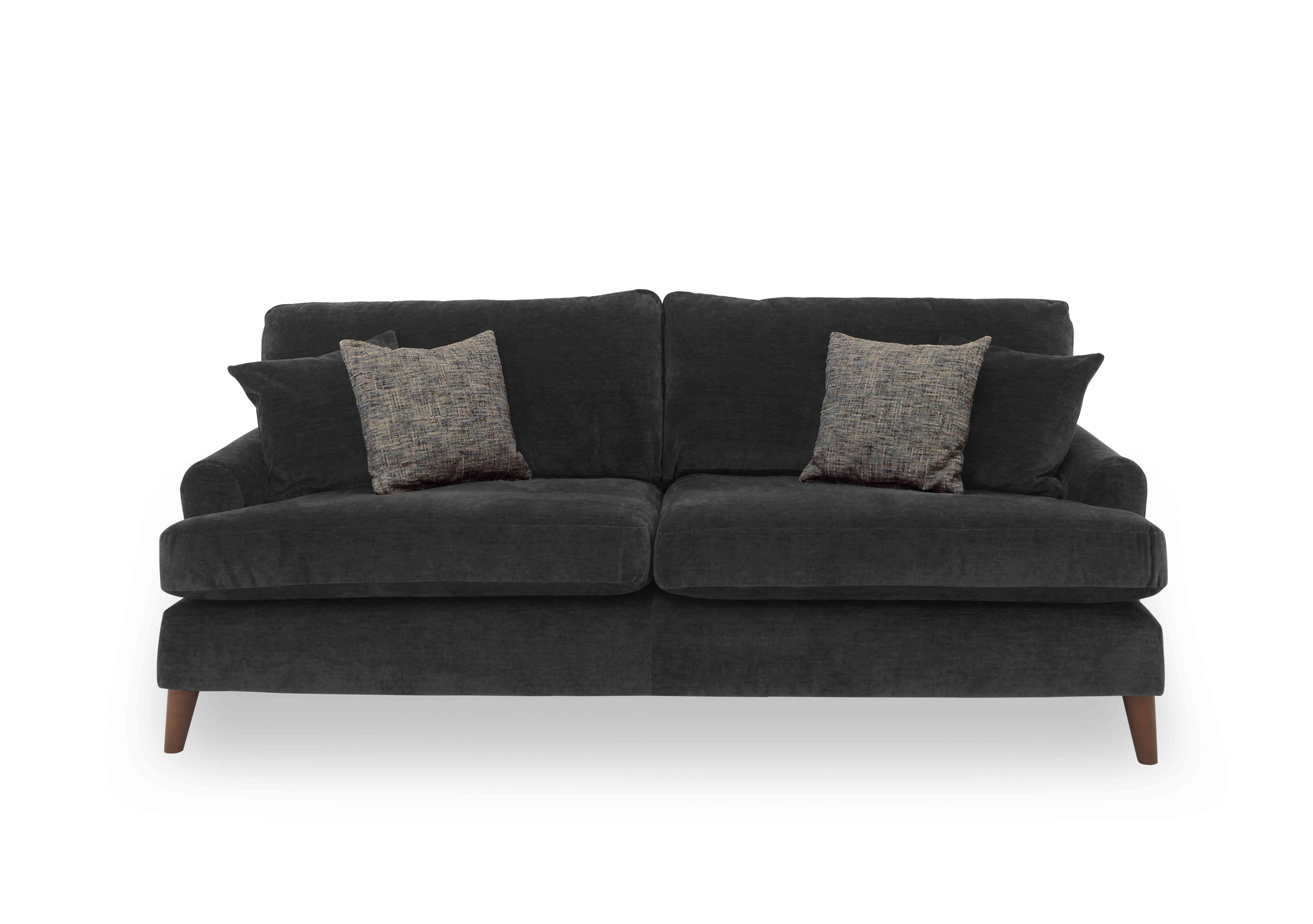 Jackson 4 Seater Velvet Sofa in Graphite Velvet on Furniture Village