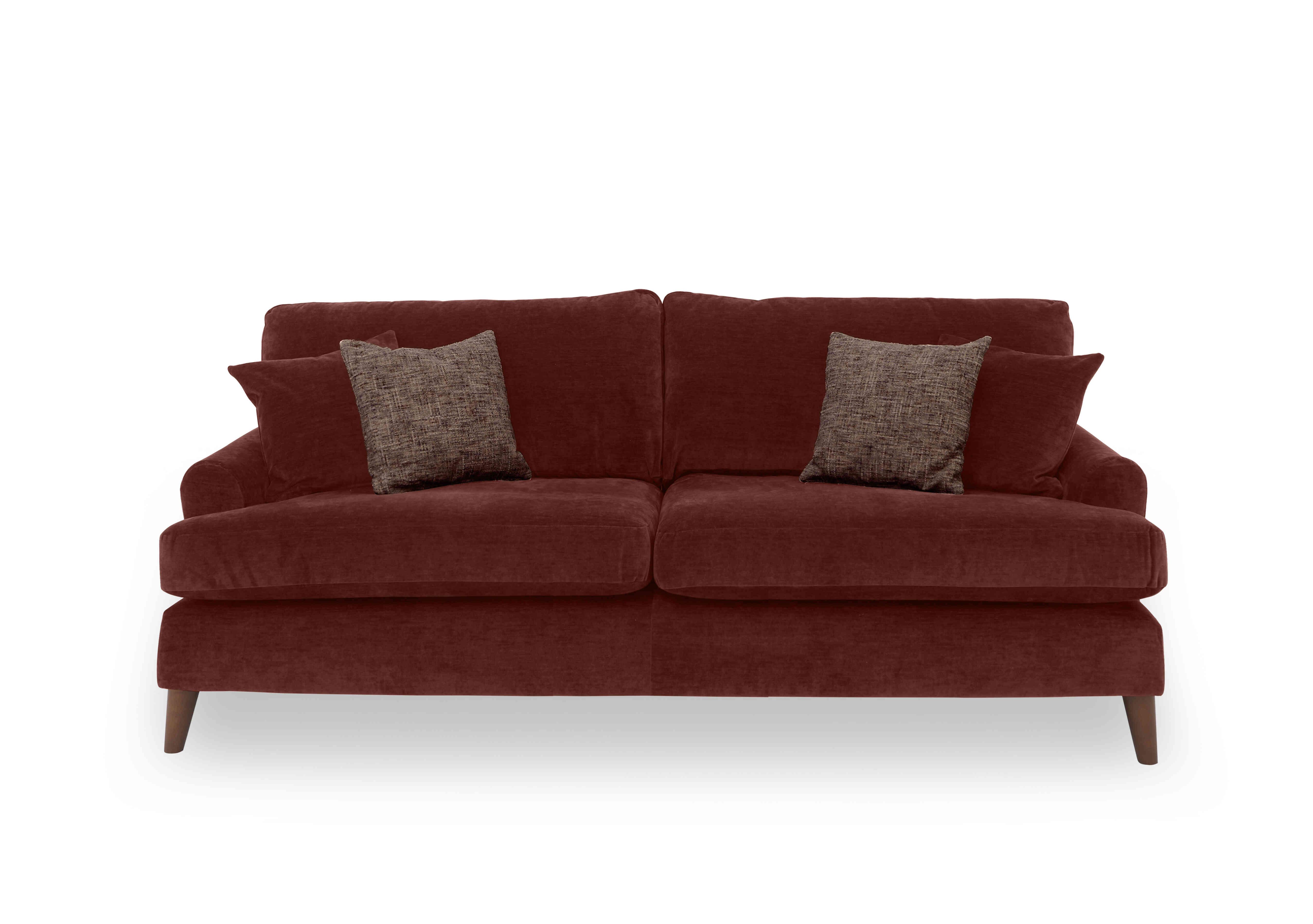 Jackson 4 Seater Velvet Sofa in Paprika Velvet on Furniture Village