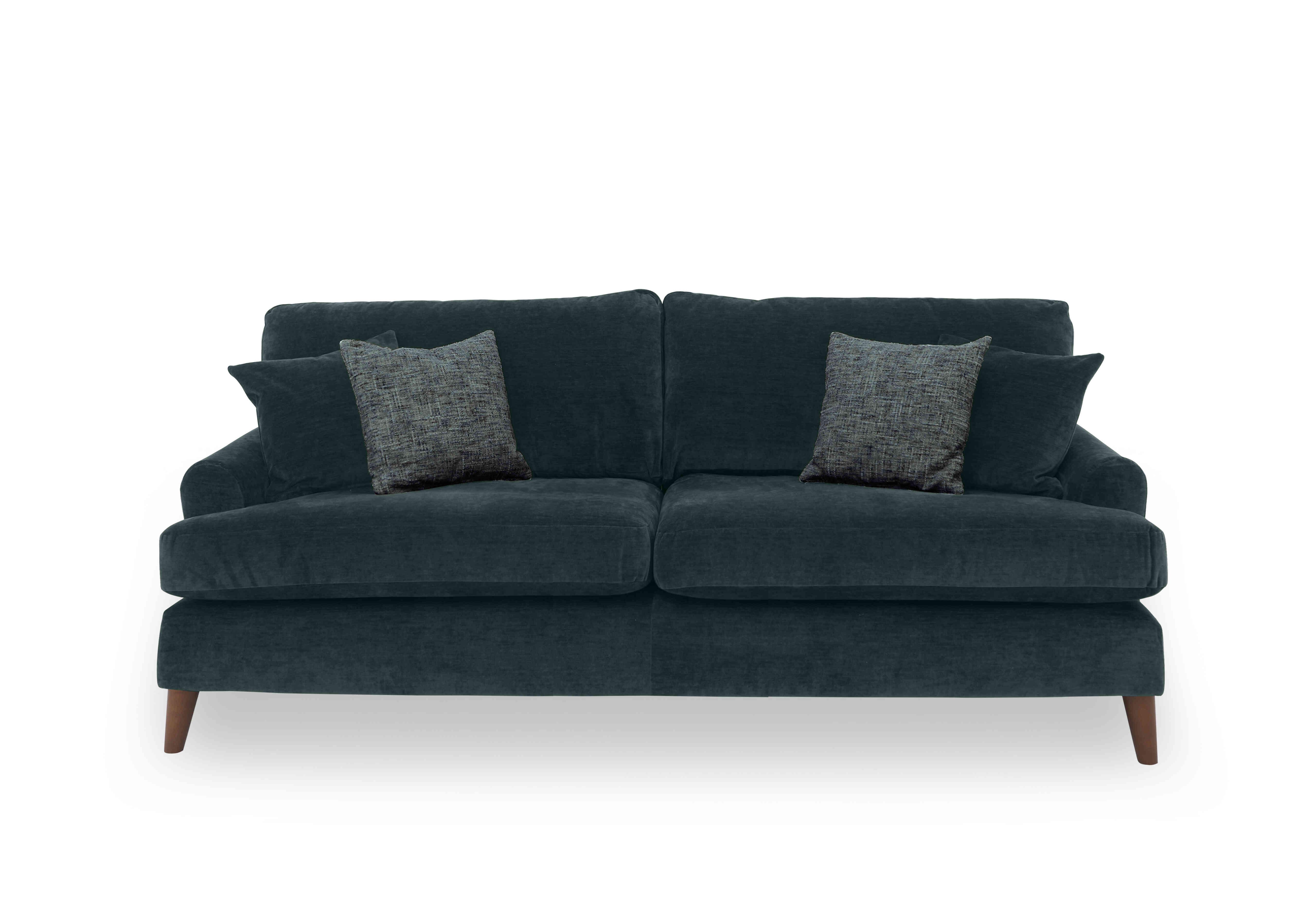 Jackson 4 Seater Velvet Sofa in Teal Velvet on Furniture Village