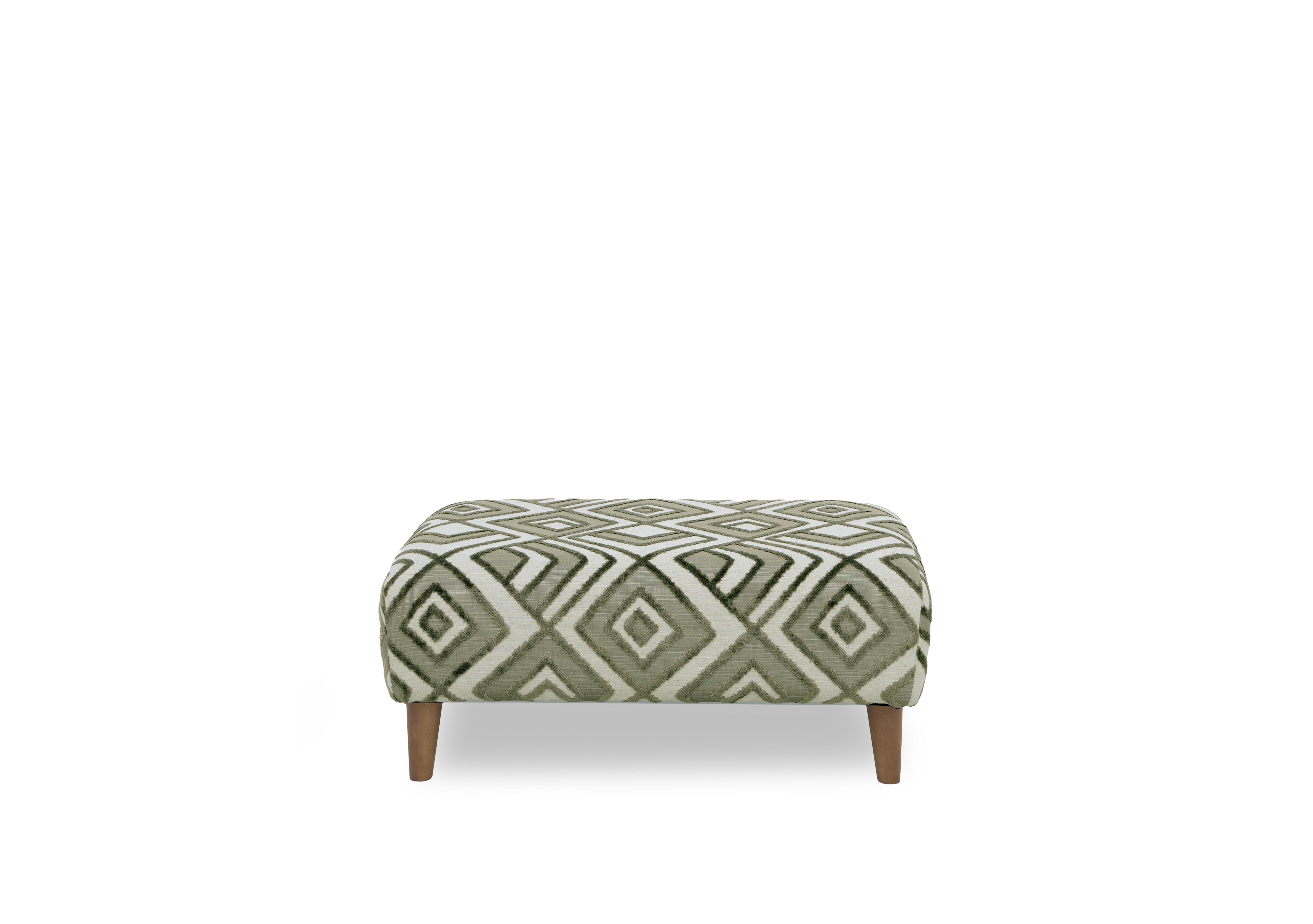 Jackson Fabric Footstool in Sage Patterned on Furniture Village