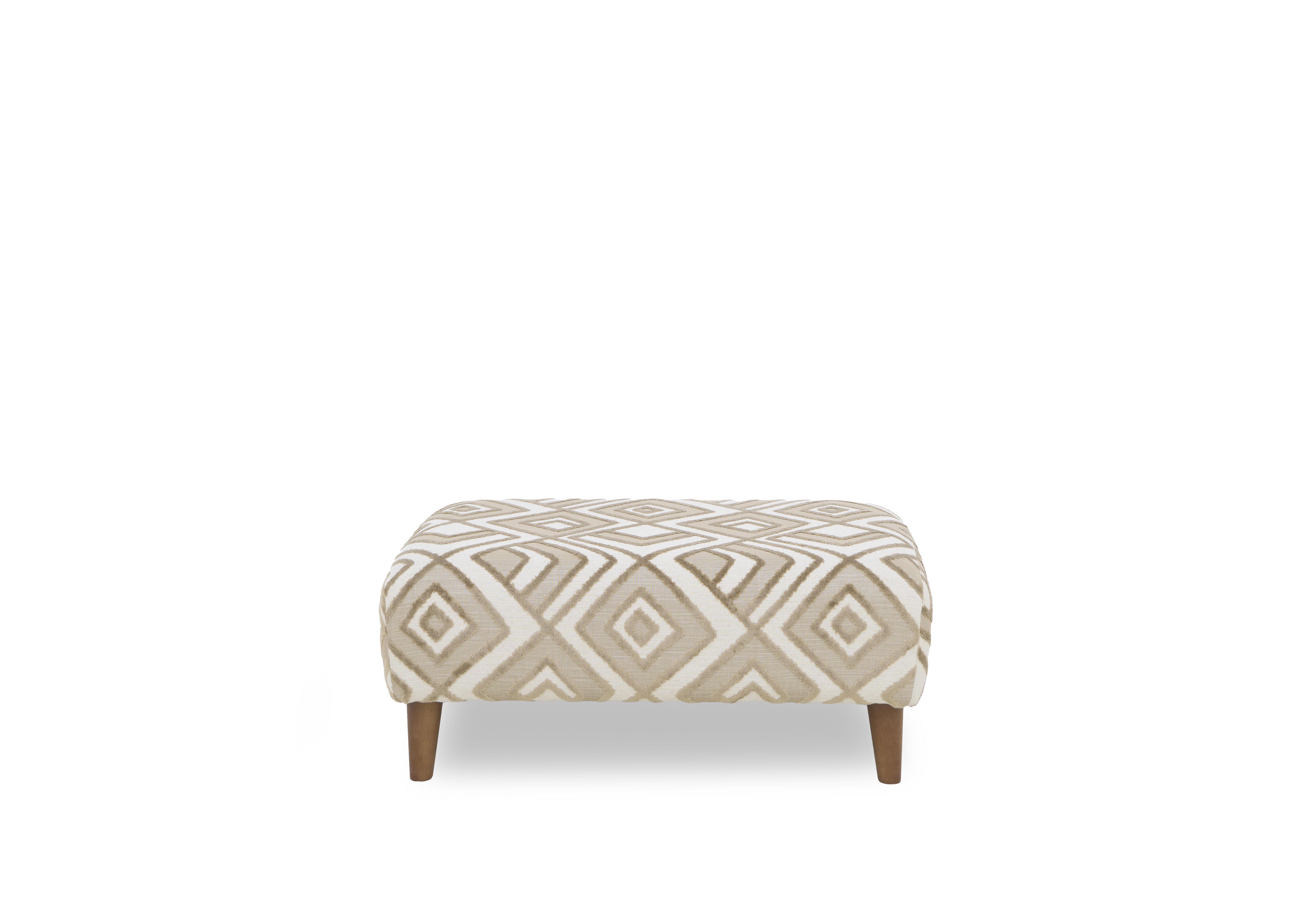 Jackson Fabric Footstool in Sand Patterned on Furniture Village