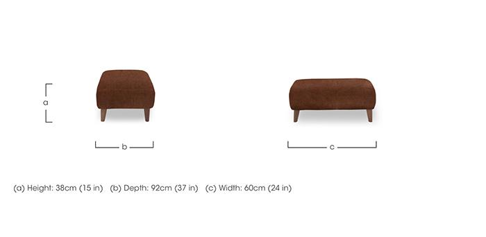 Jackson Velvet Footstool in  on Furniture Village