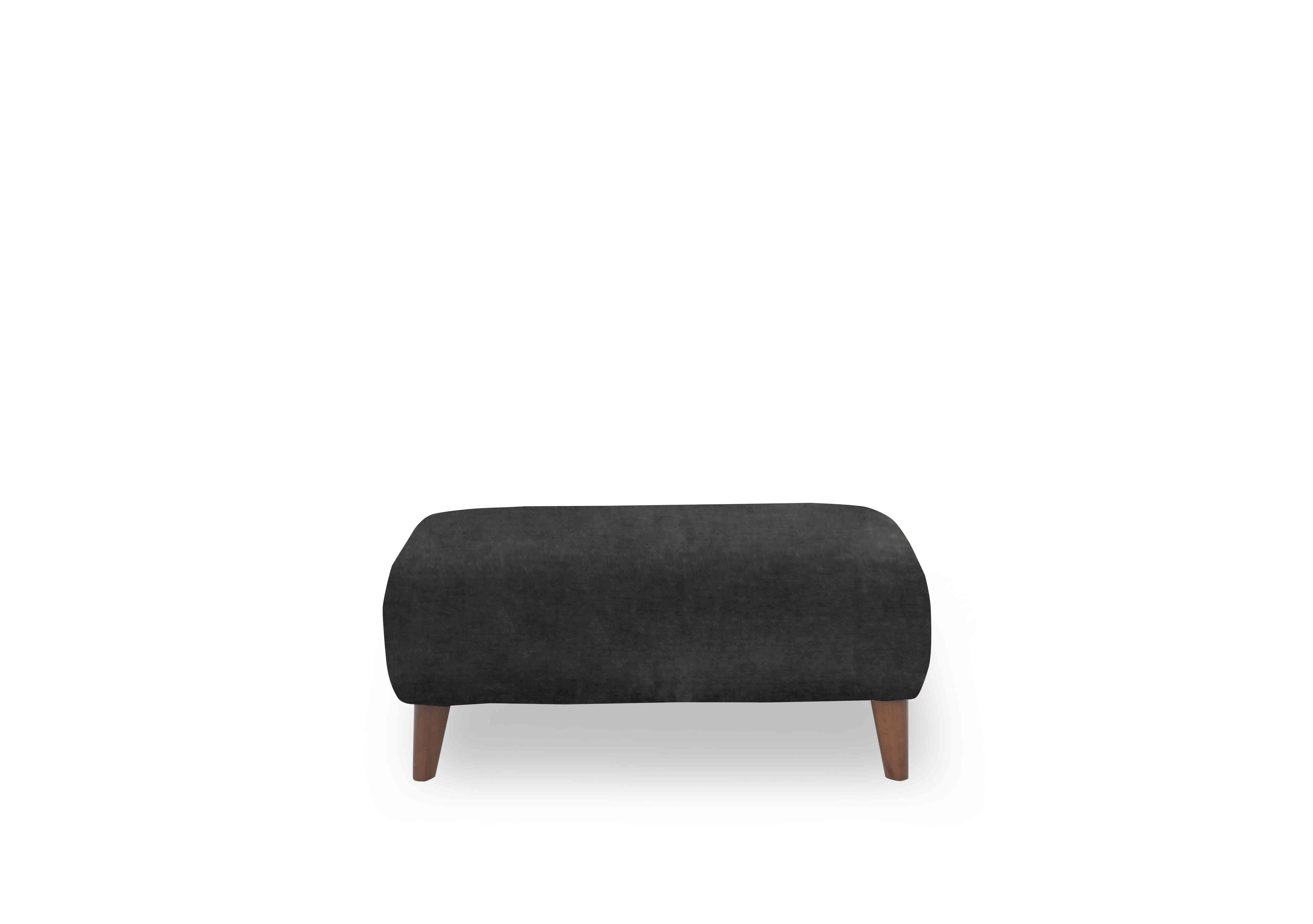 Jackson Velvet Footstool in Graphite Velvet on Furniture Village