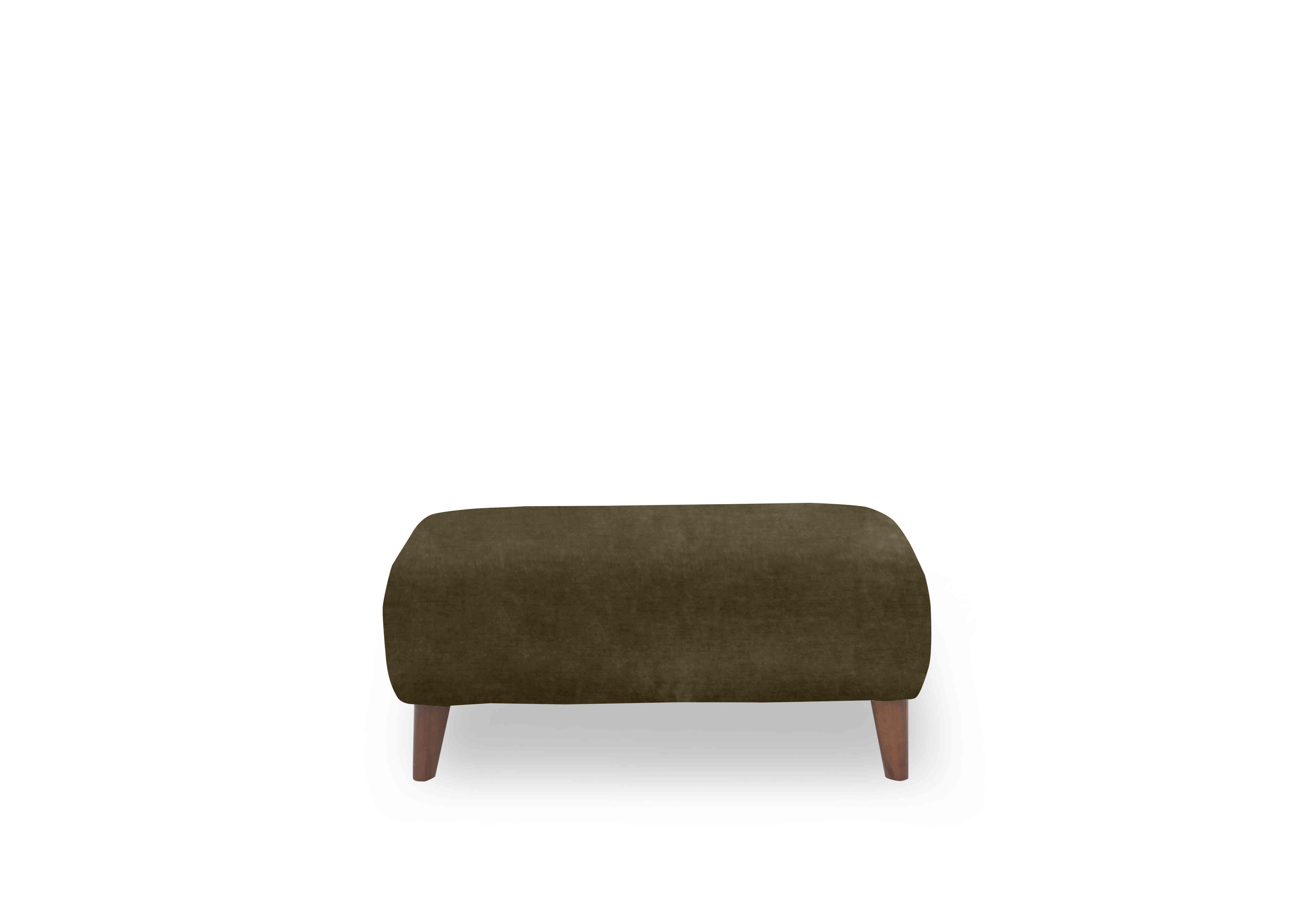 Jackson Velvet Footstool in Olive Velvet on Furniture Village