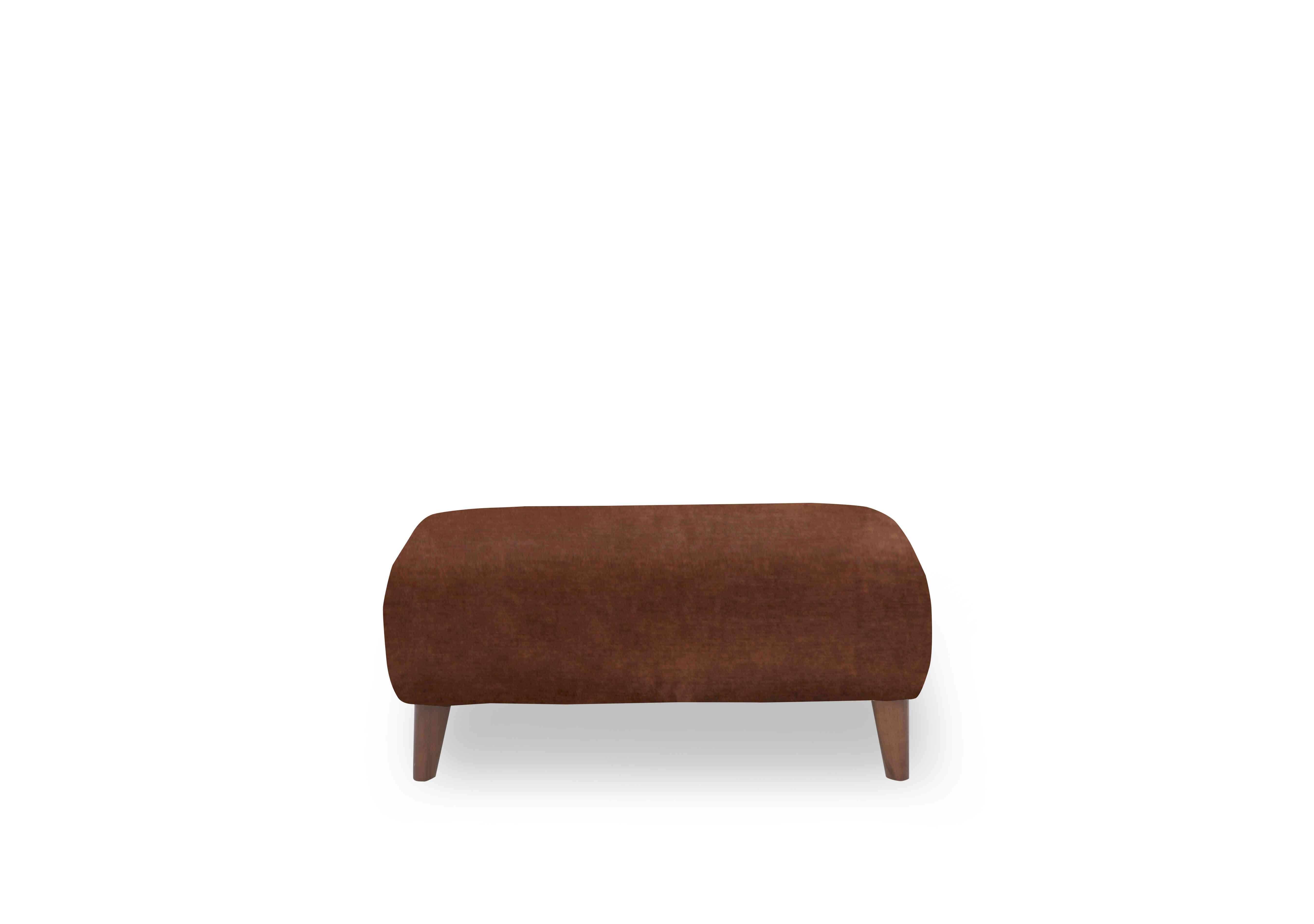 Jackson Velvet Footstool in Rust Velvet on Furniture Village