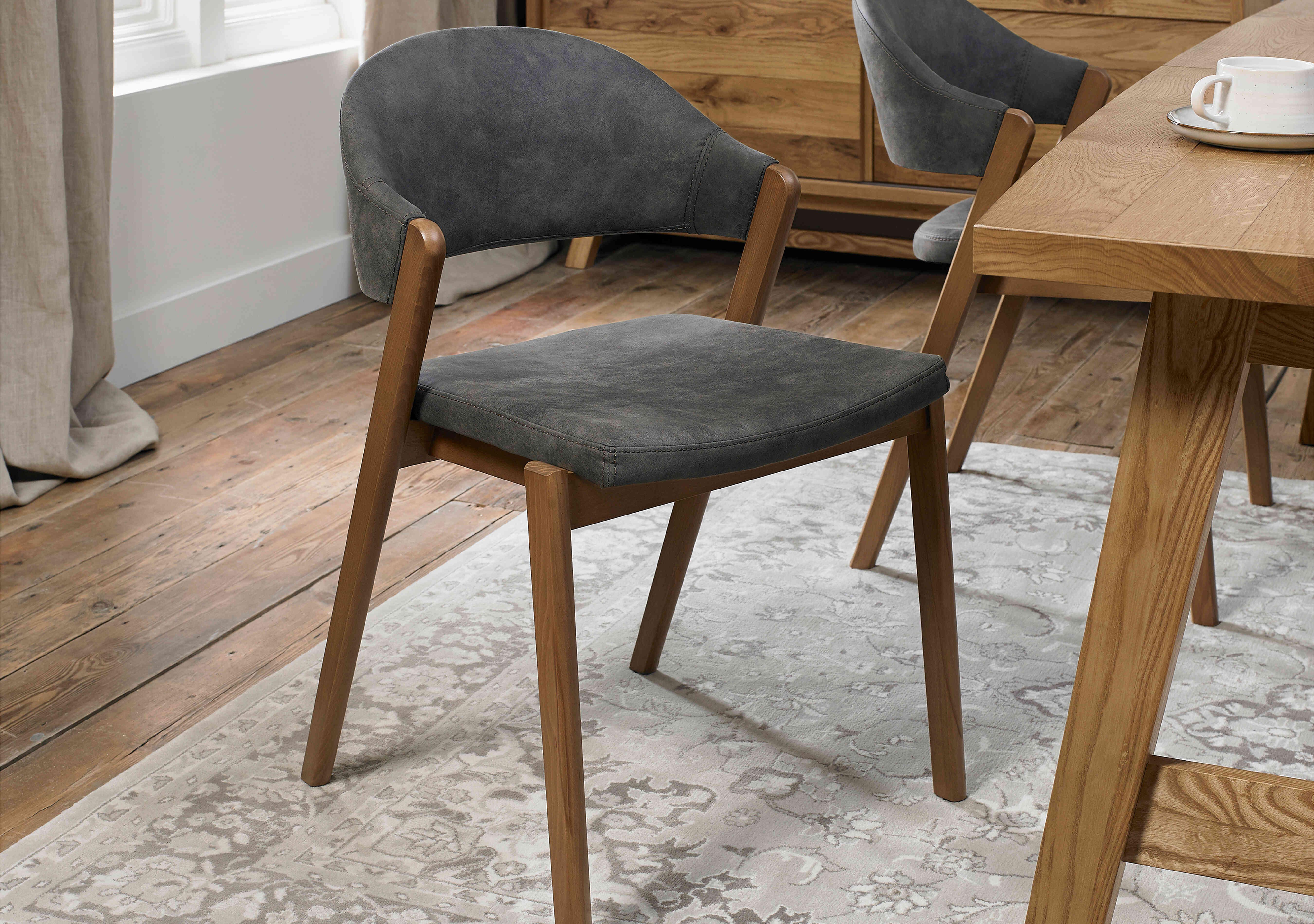 Stratford Pair of Fabric Dining Chairs in  on Furniture Village